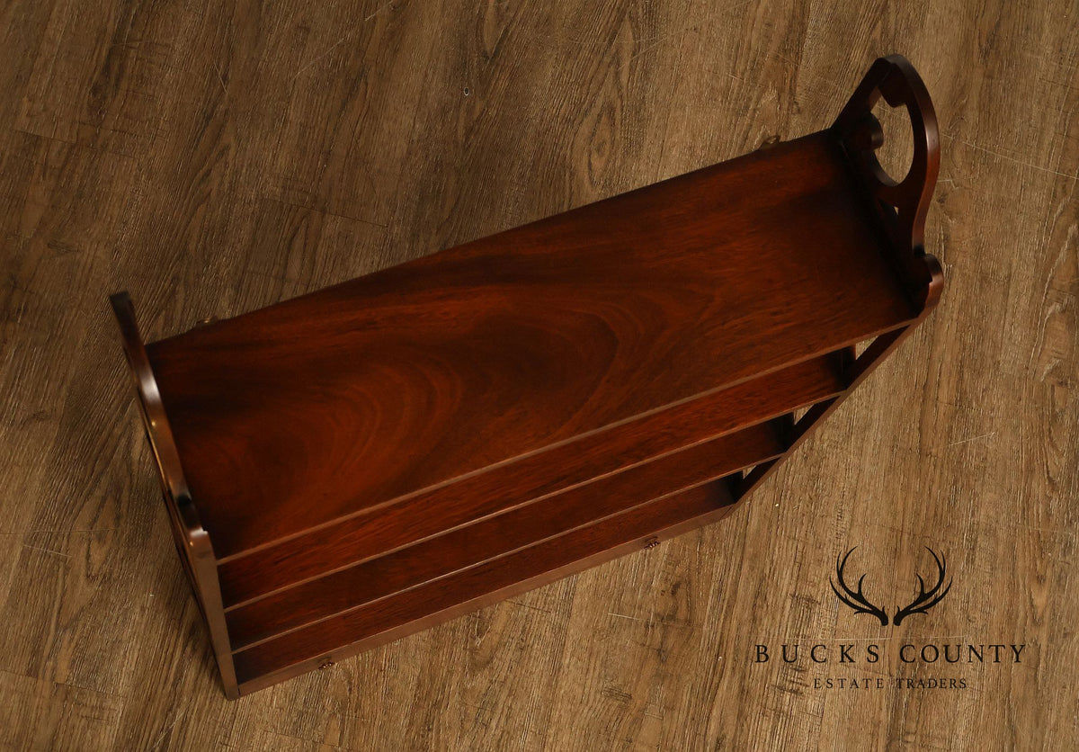 Kittinger Williamsburg Adaptation Mahogany Hanging Wall Shelf
