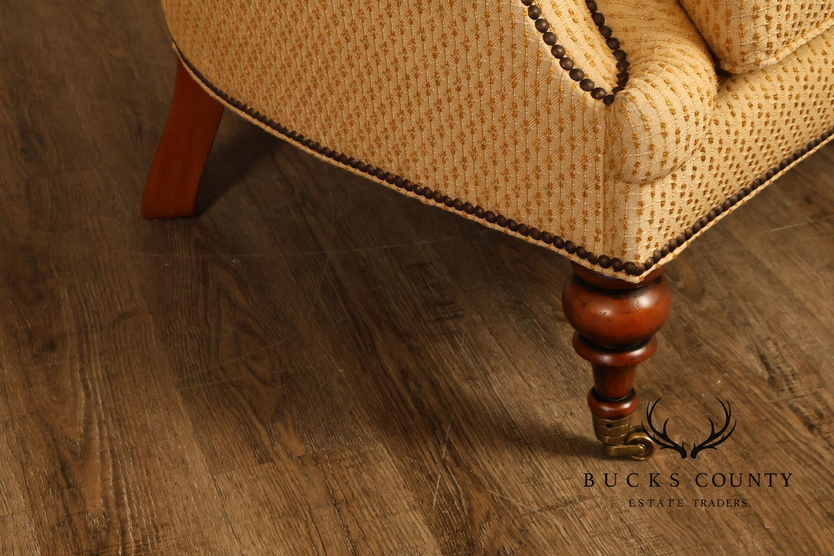 Robb & Stucky English Traditional Style Tufted Wing Chair
