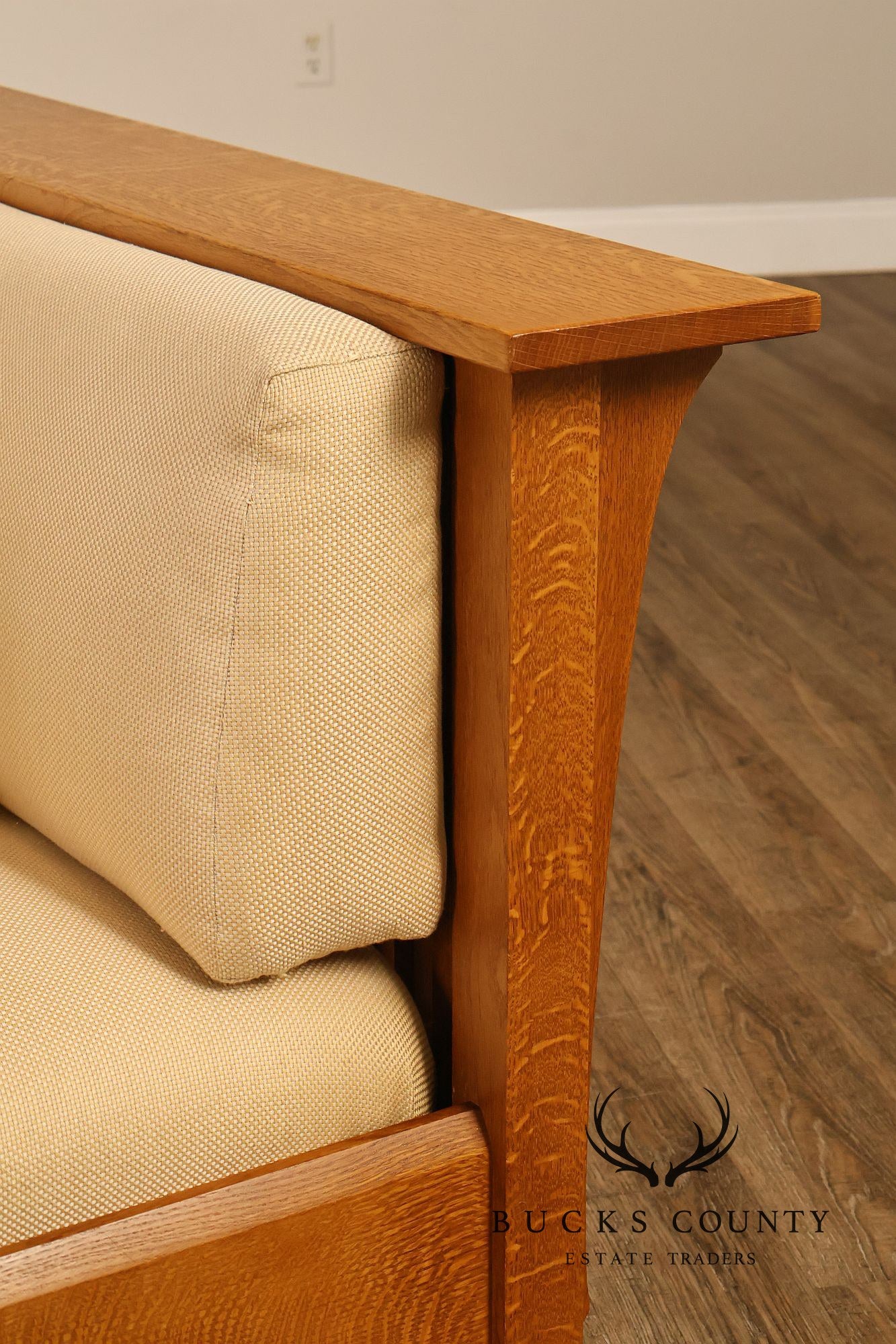 Stickley Mission Collection Prairie Spindle Oak Lounge Chair