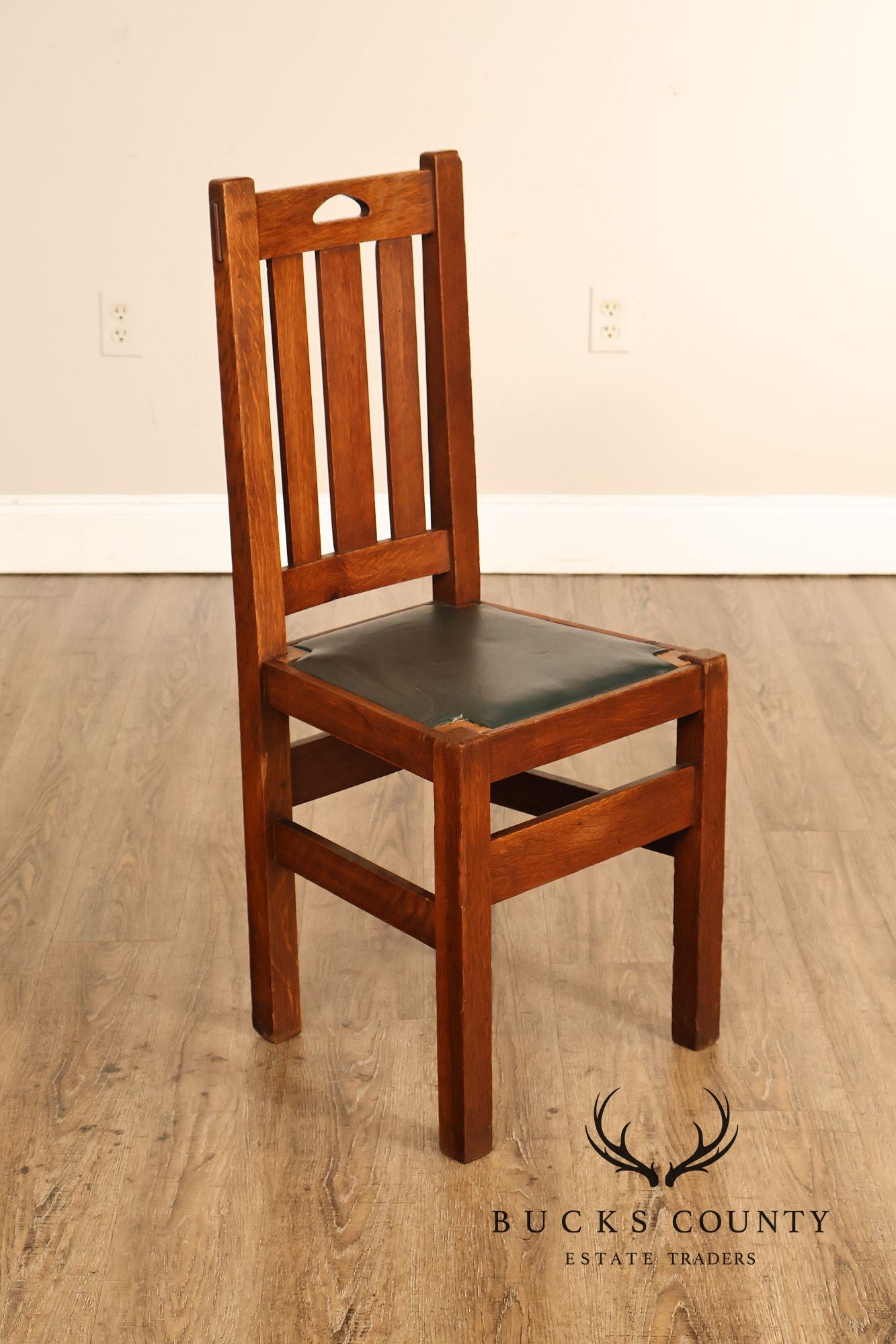 Antique Stickley Brothers Model 825 1/2 Oak Dining Chair