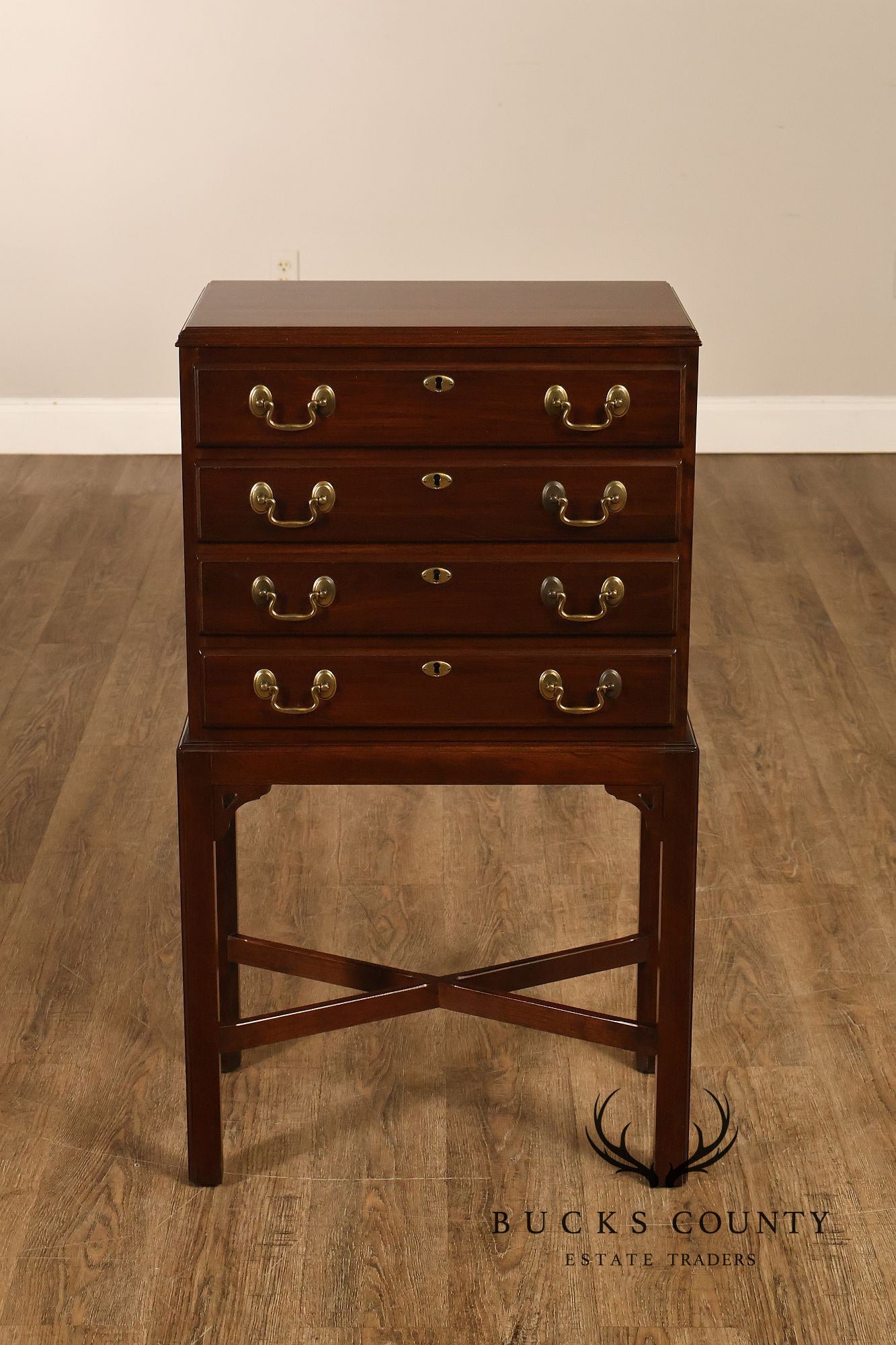 Ethan Allen 'Georgian Court' Cherry Silver Chest