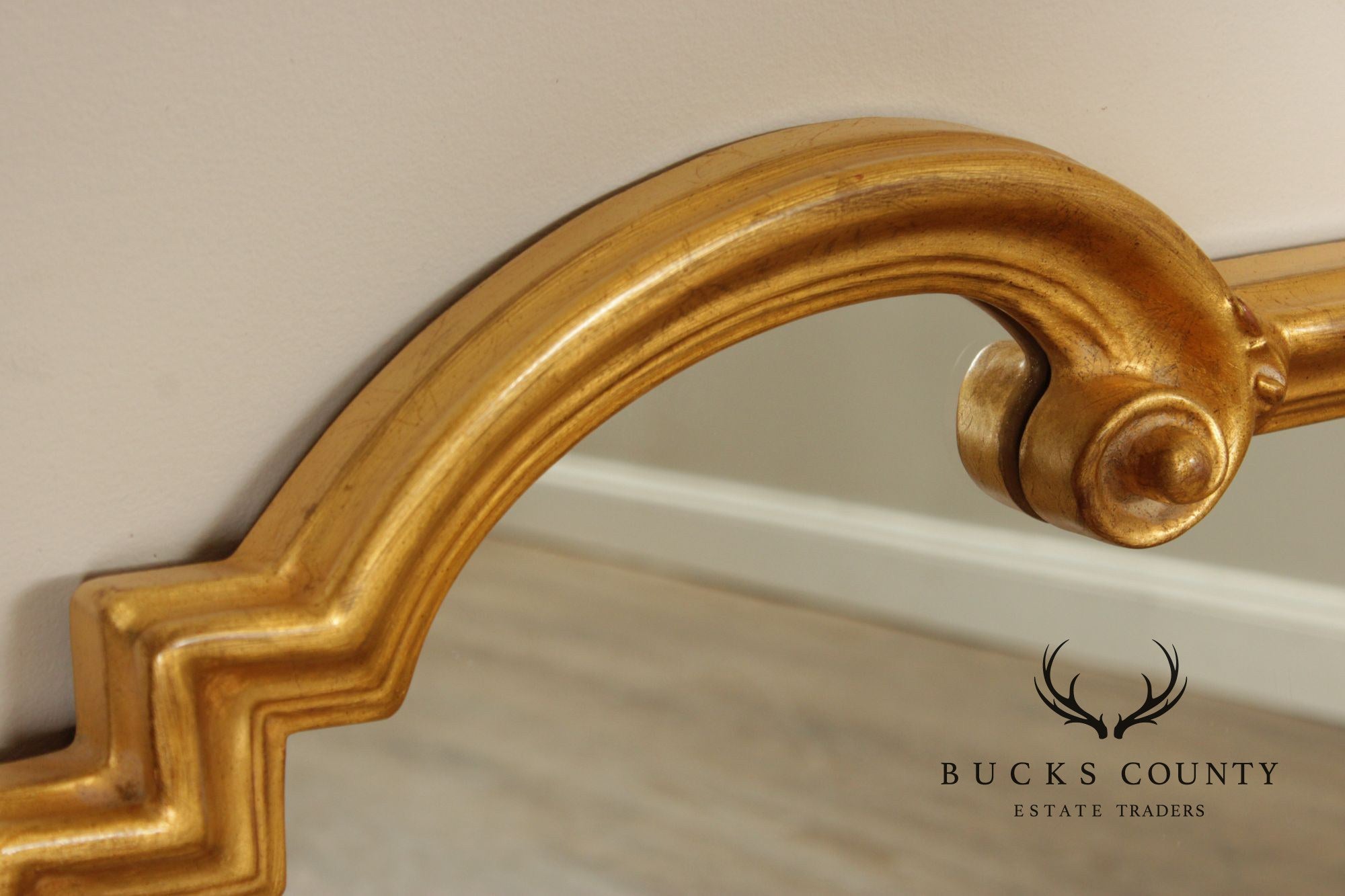 Hollywood Regency Style Scrollwork Wall Mirror