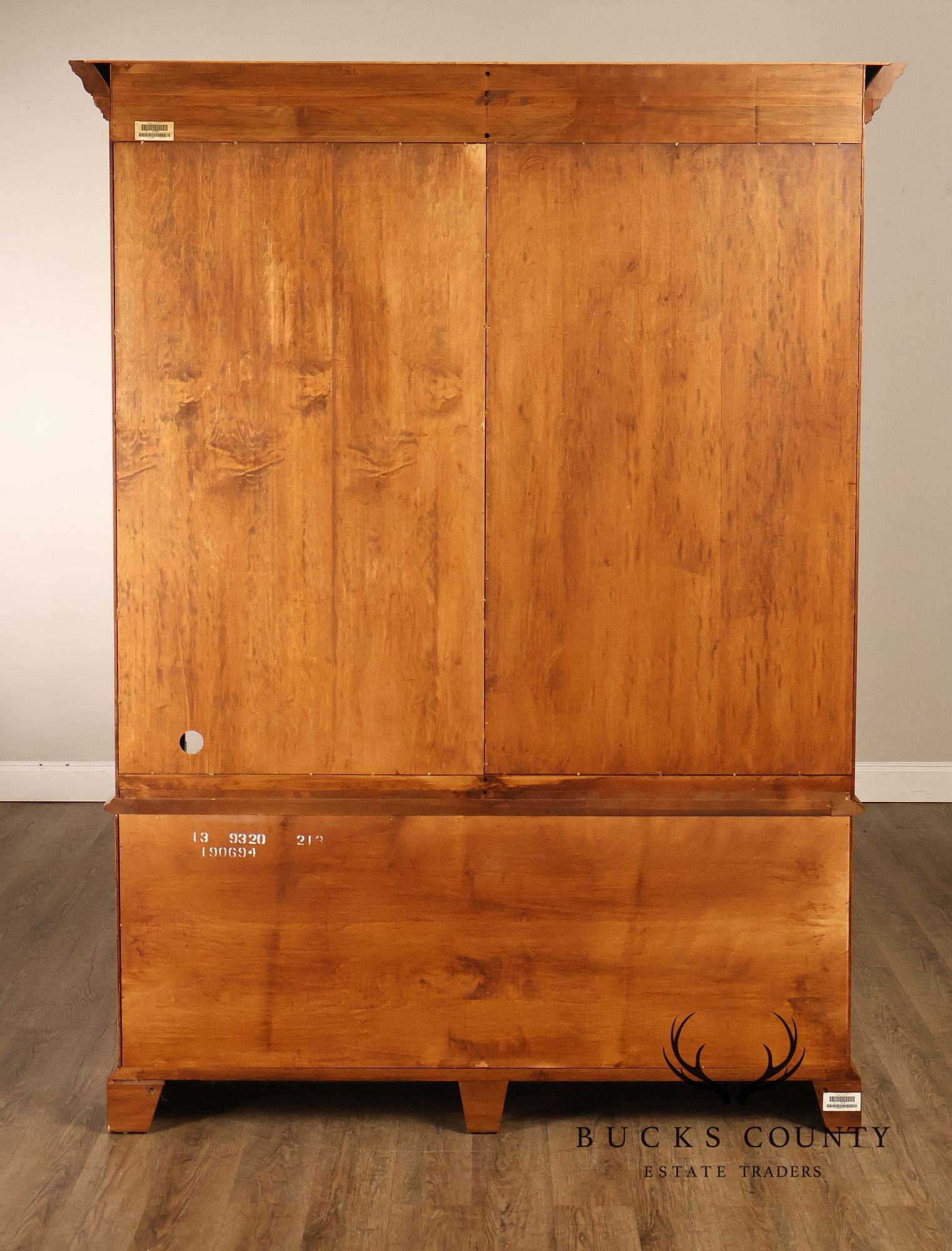 Ethan Allen 'Legacy' Maple Open Carved Library Bookcase