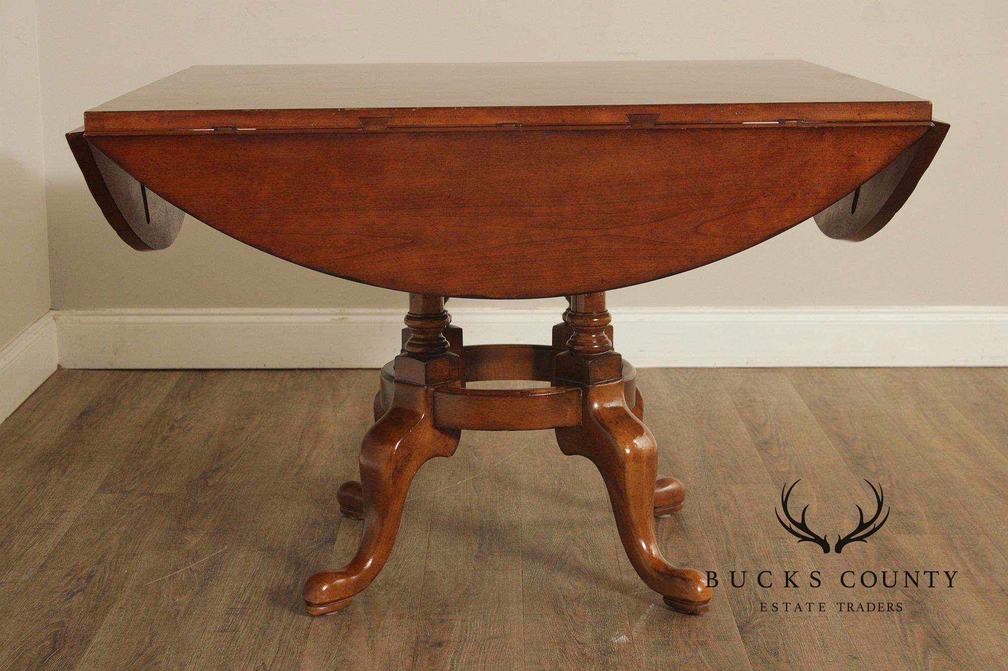 Century Furniture Mahogany Drop-Leaf Game Table