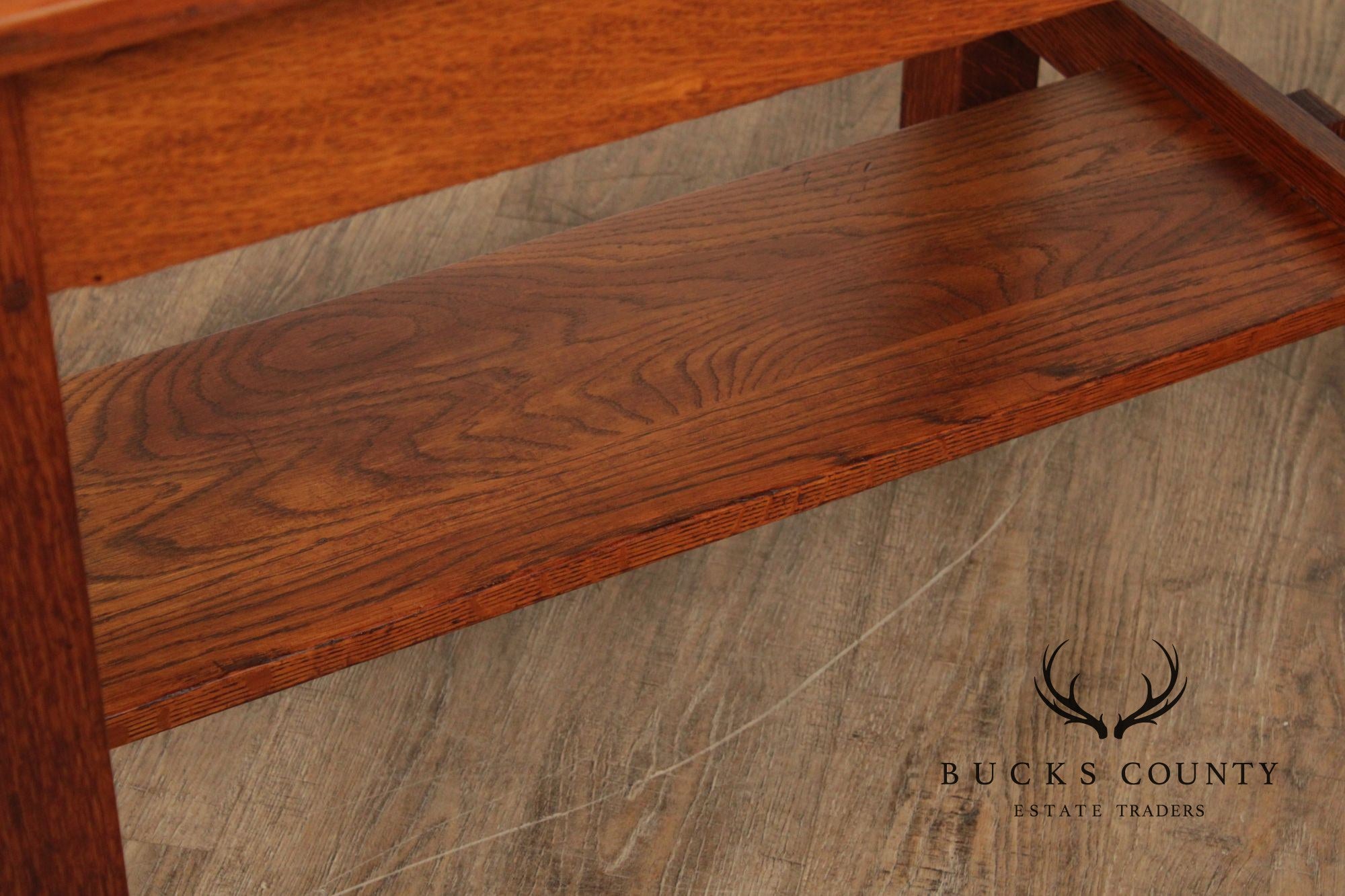 L. & J.G. Stickley Antique Mission Oak Library Table Writing Desk