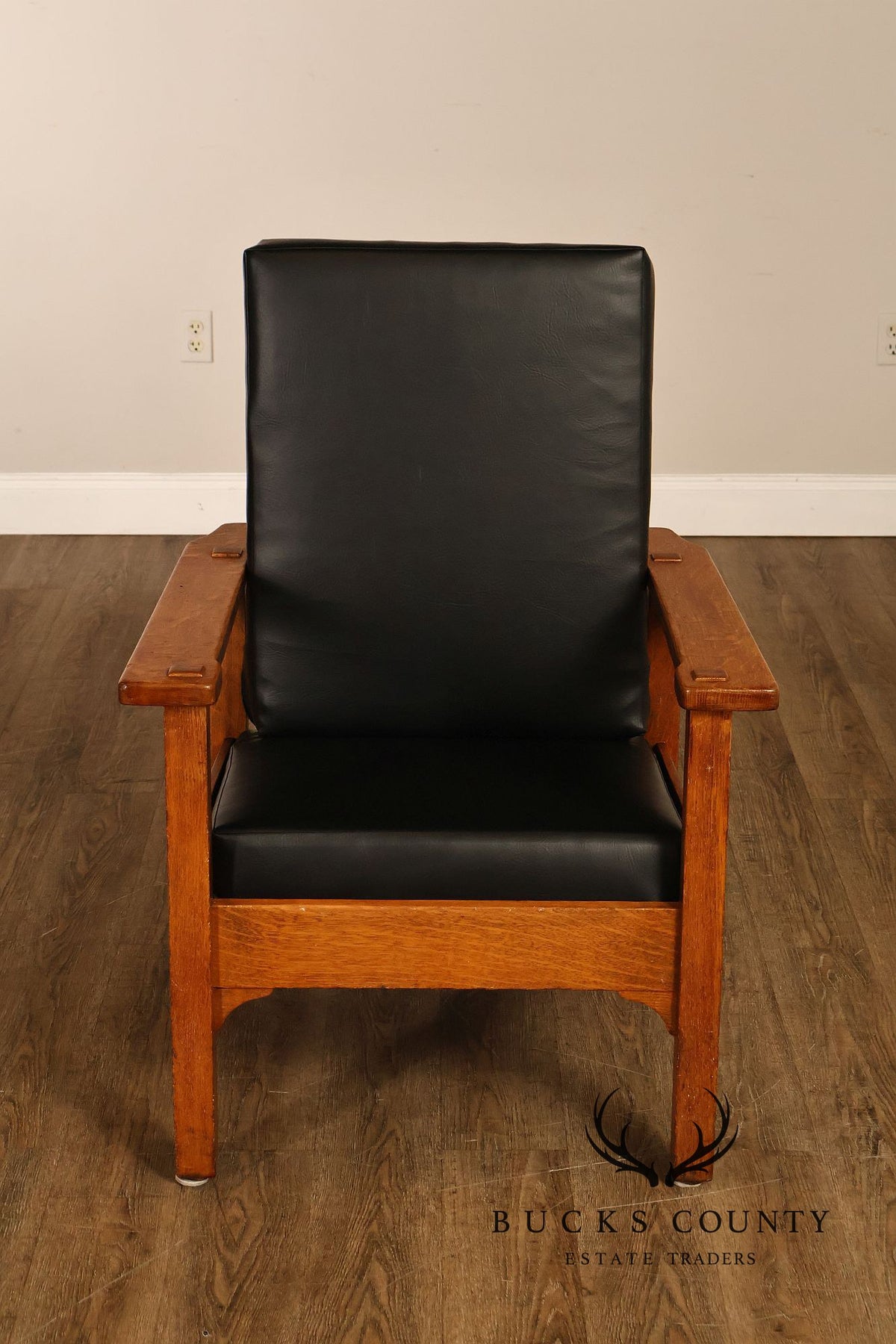 Antique Stickley Brothers Mission Oak Adjustable Morris Chair