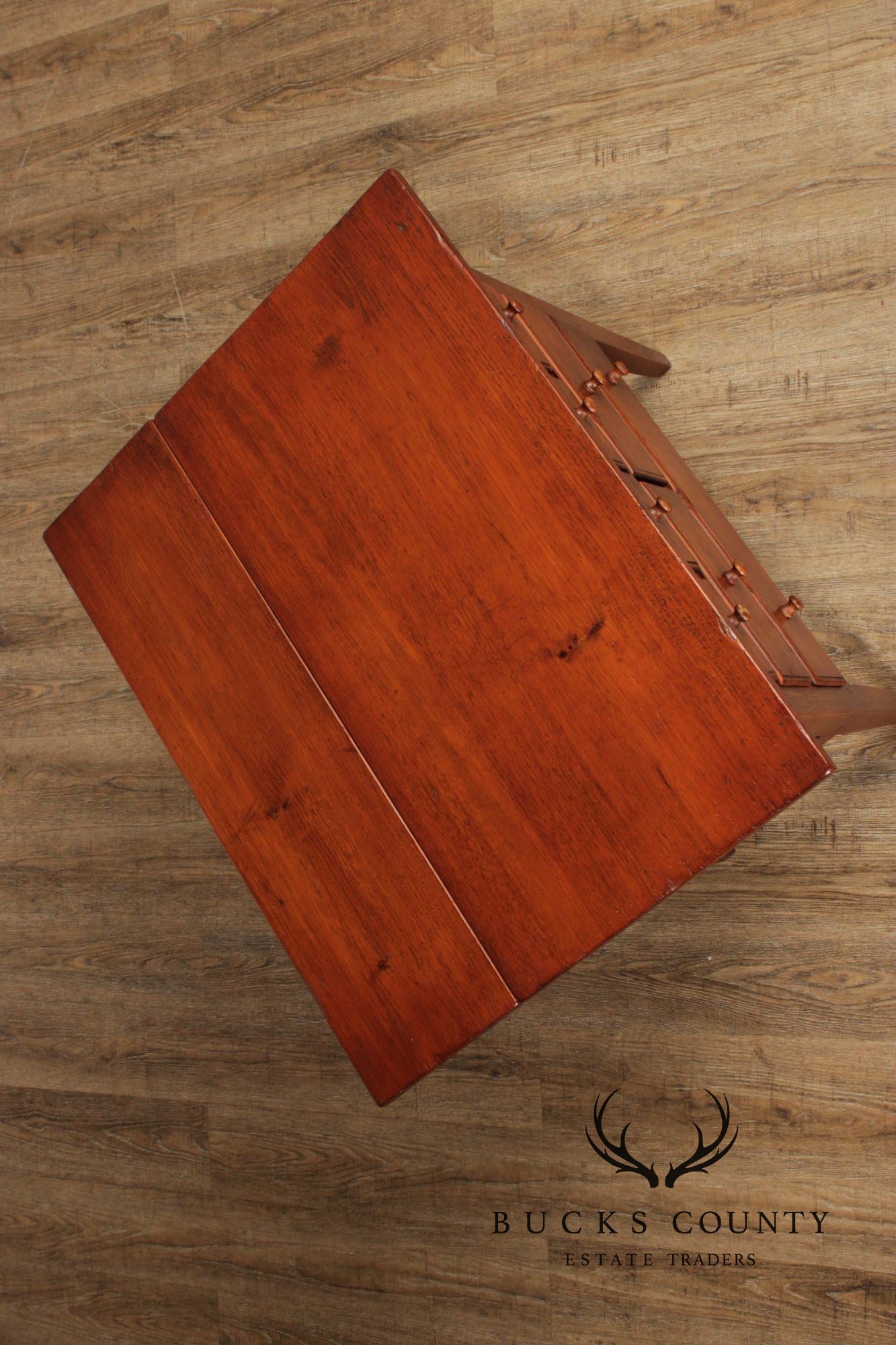 Shaker Style Custom Pine Drop-Leaf Sewing Cabinet