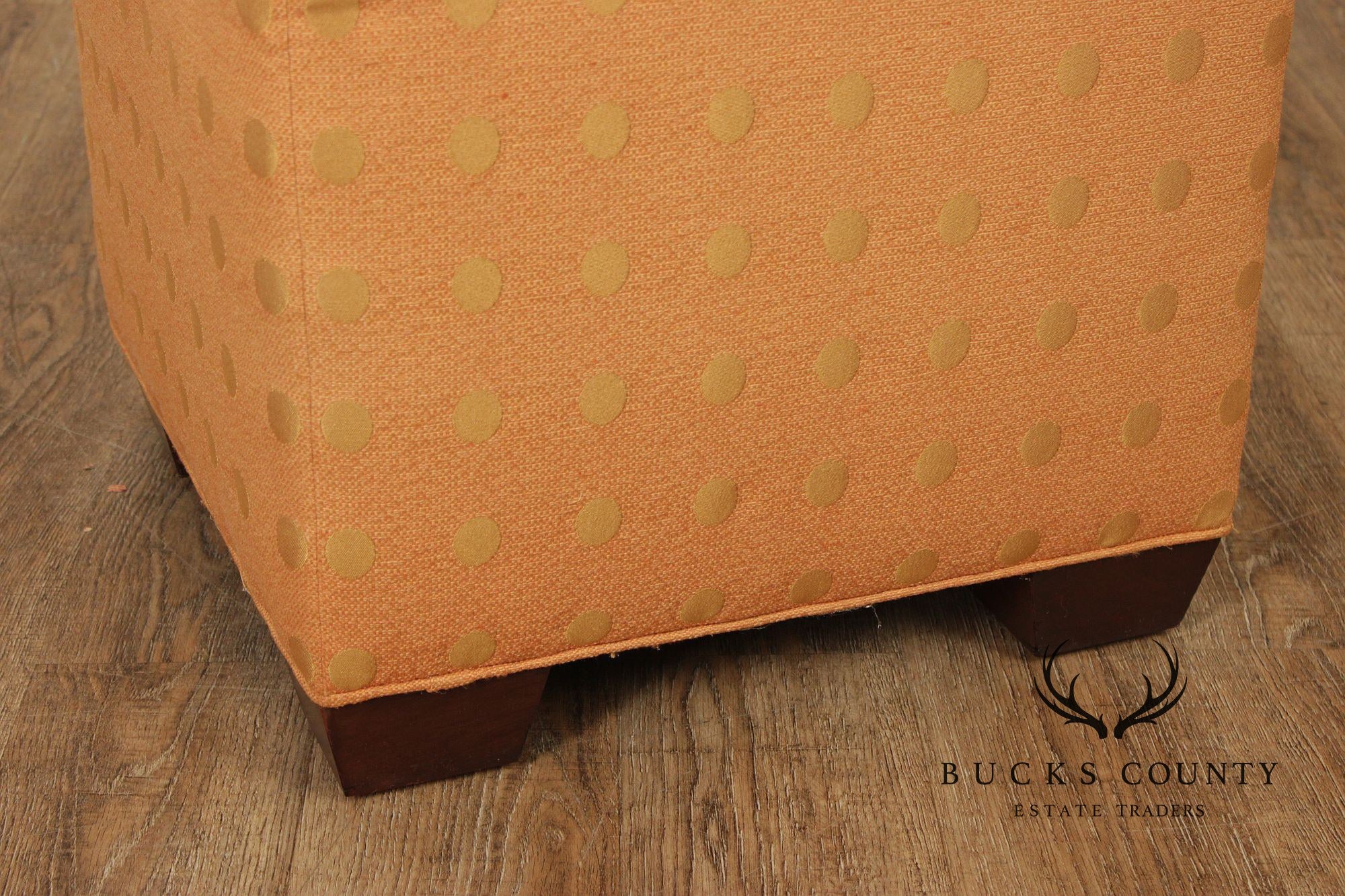 Pair of Upholstered Cube Ottomans