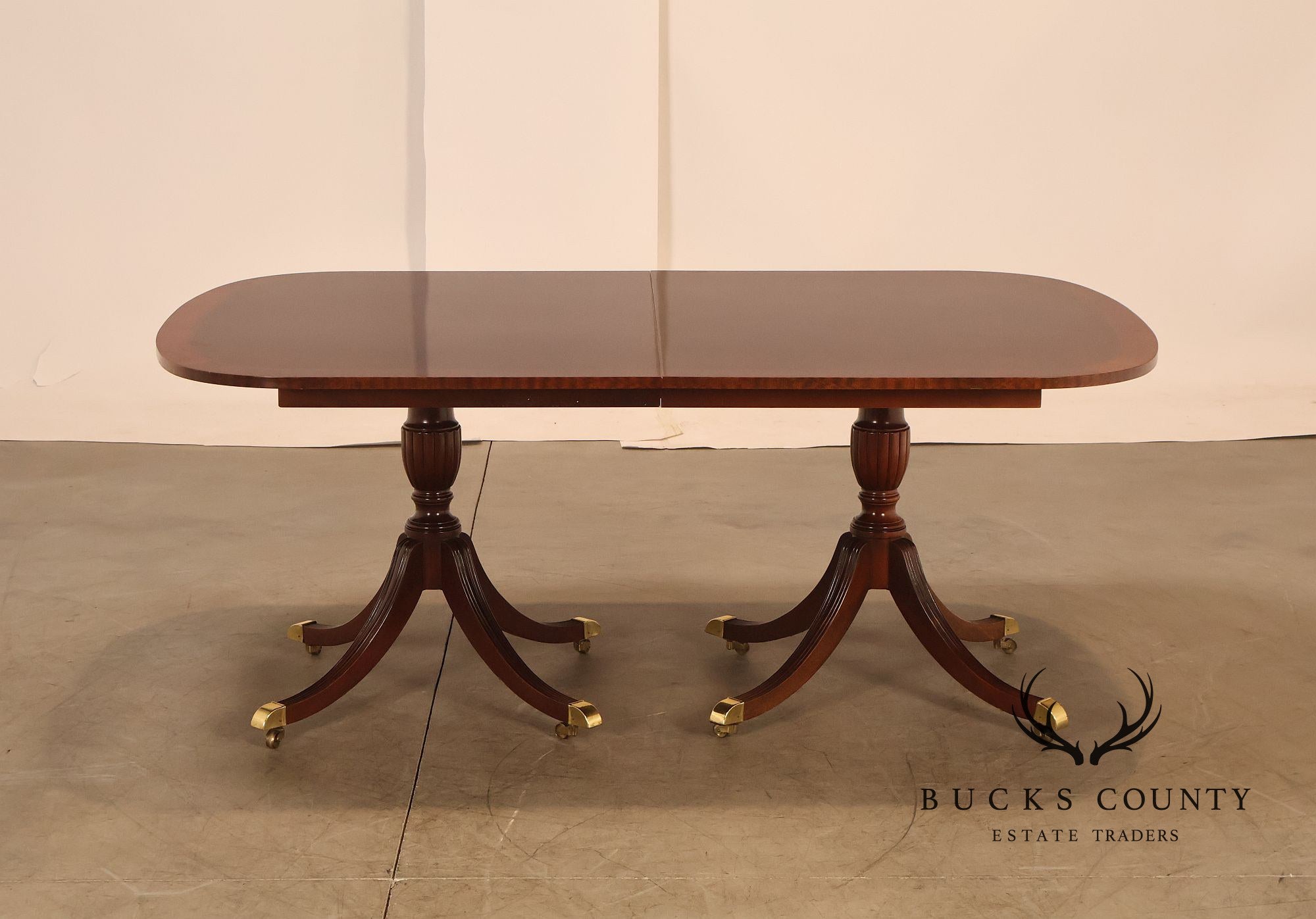 Councill Craftsmen Double Pedestal Mahogany Dining Table