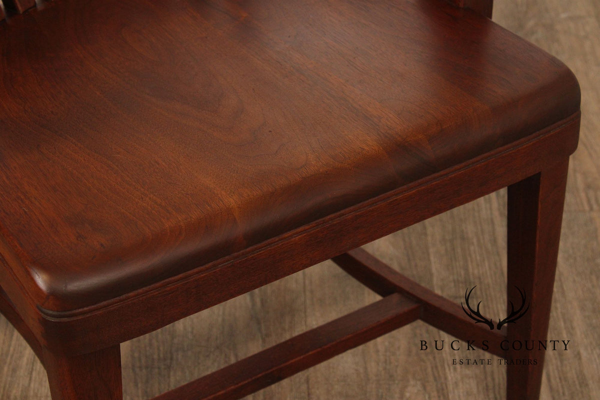 The Milwaukee Chair Co. Assembled Set Of Five Solid Walnut Bankers Chairs