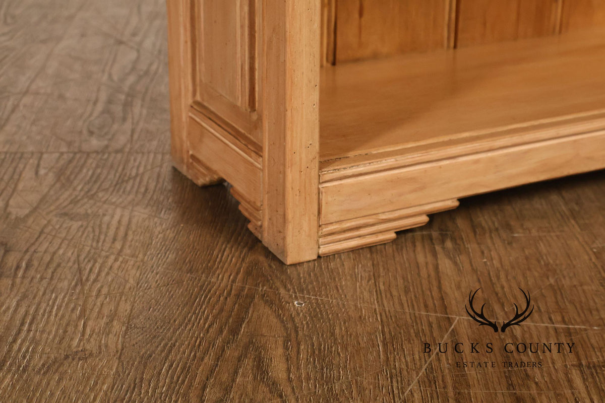 Rancho Monterey Style Oak Open Four Shelf Bookcase
