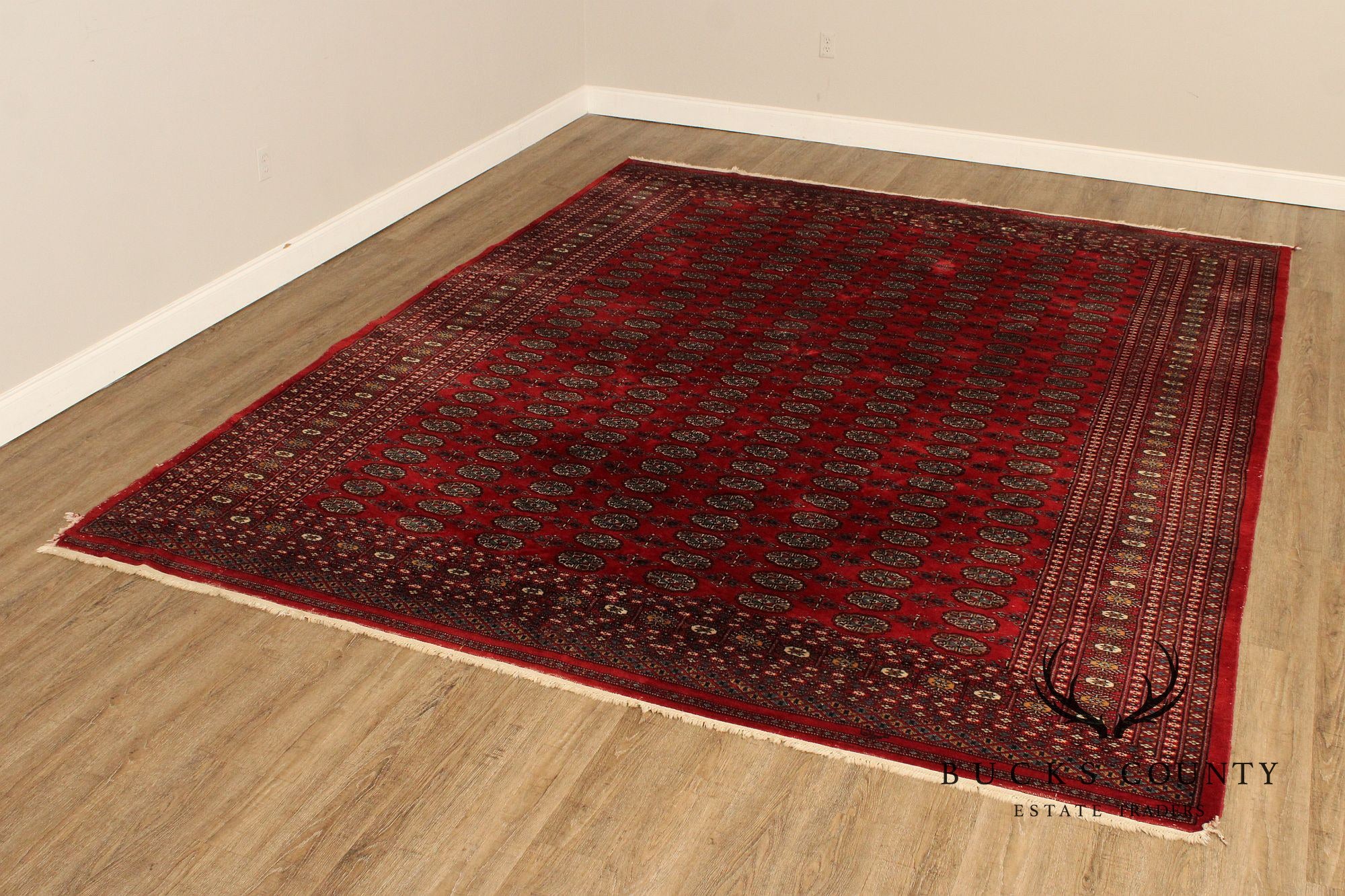 Persian Bokhara Style Red Wool Room Size Area Rug