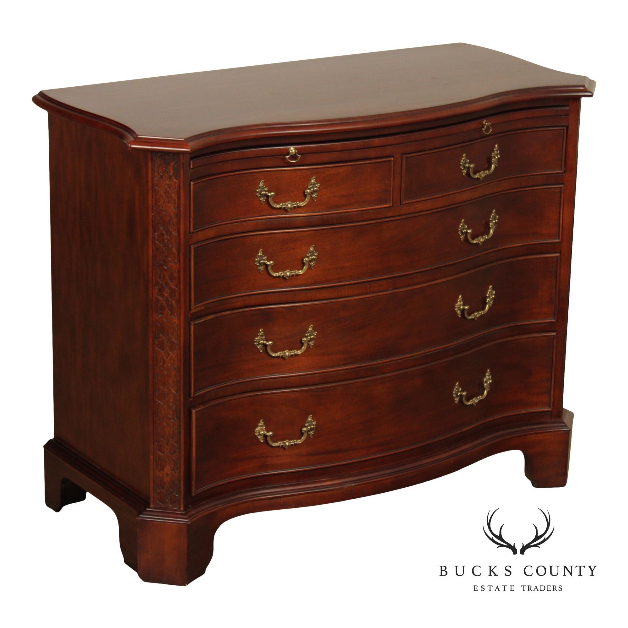 Century George III Style Mahogany Serpentine Front Bachelor’s Chest