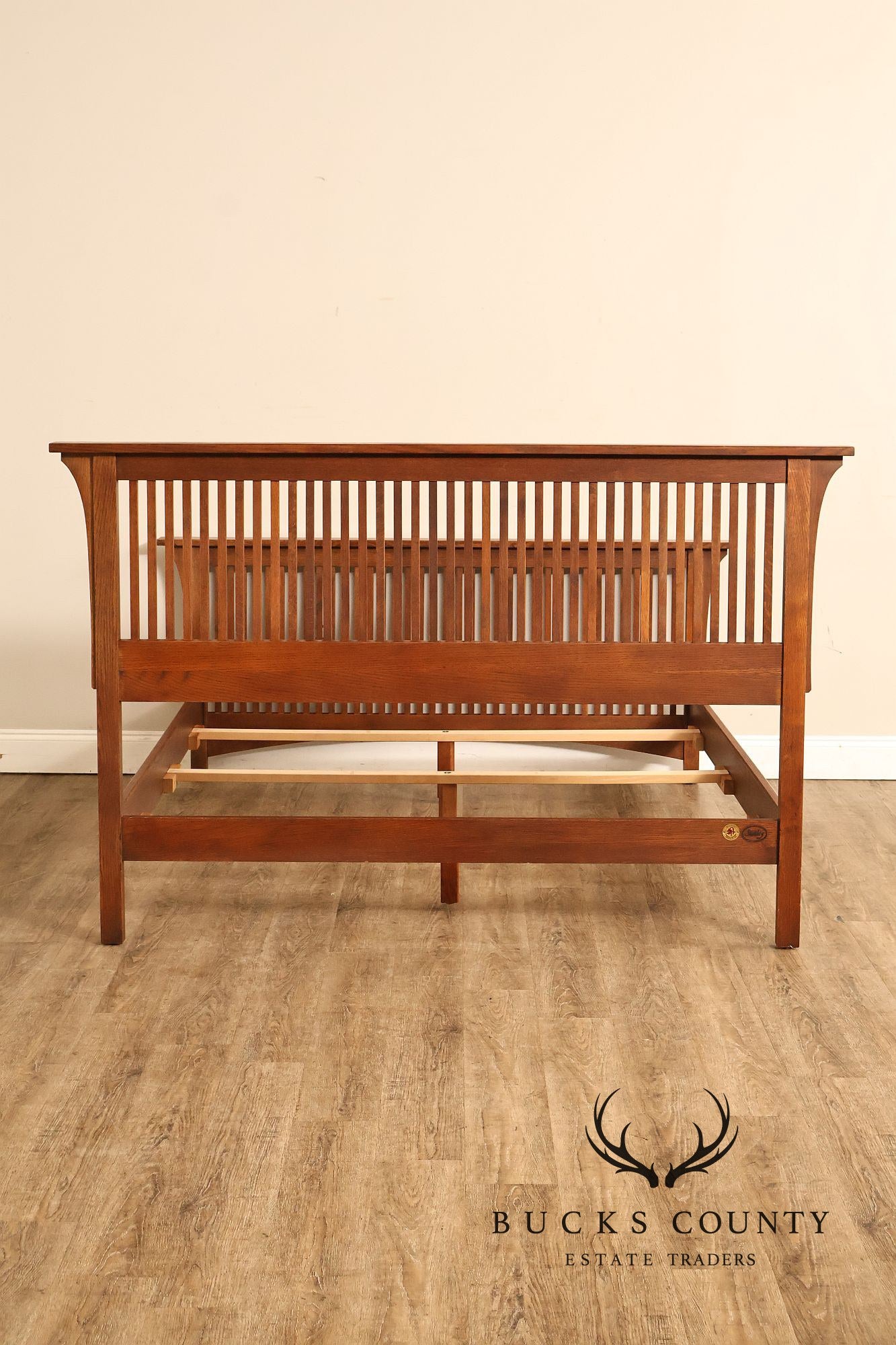 Stickley Mission Collection Oak Spindle Queen Bed