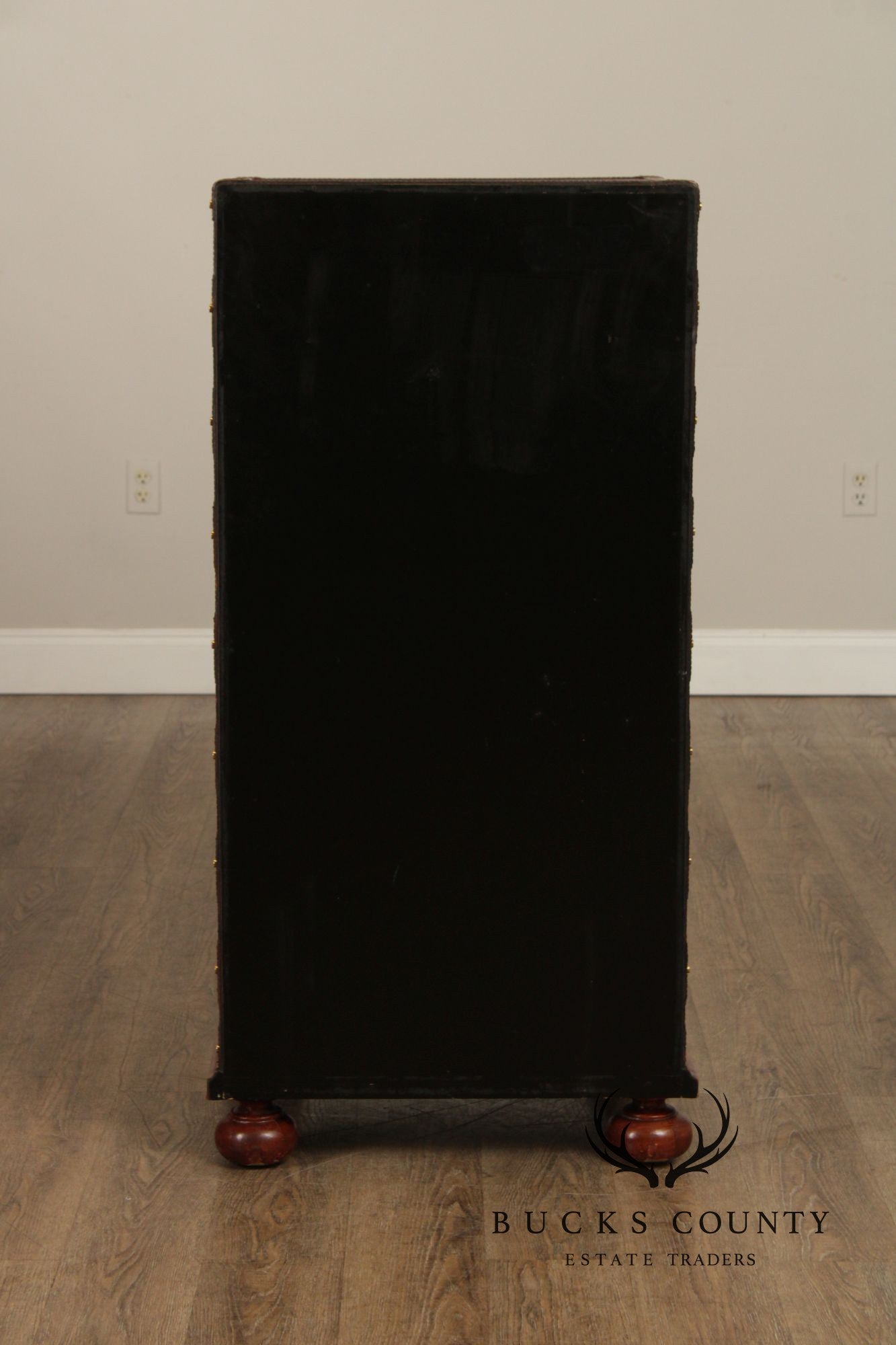 Maitland Smith Leather Stacking Luggage Chest Of Drawers