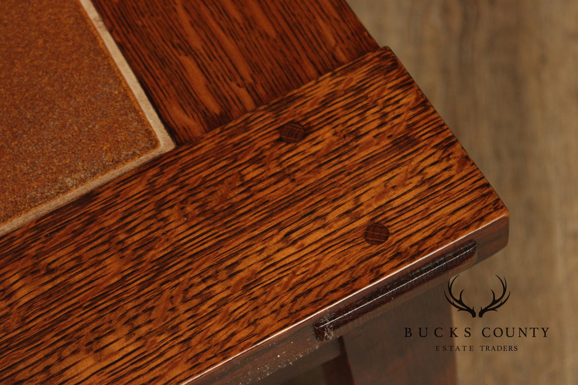 Stickley Mission Collection Oak Tile Top Coffee Table