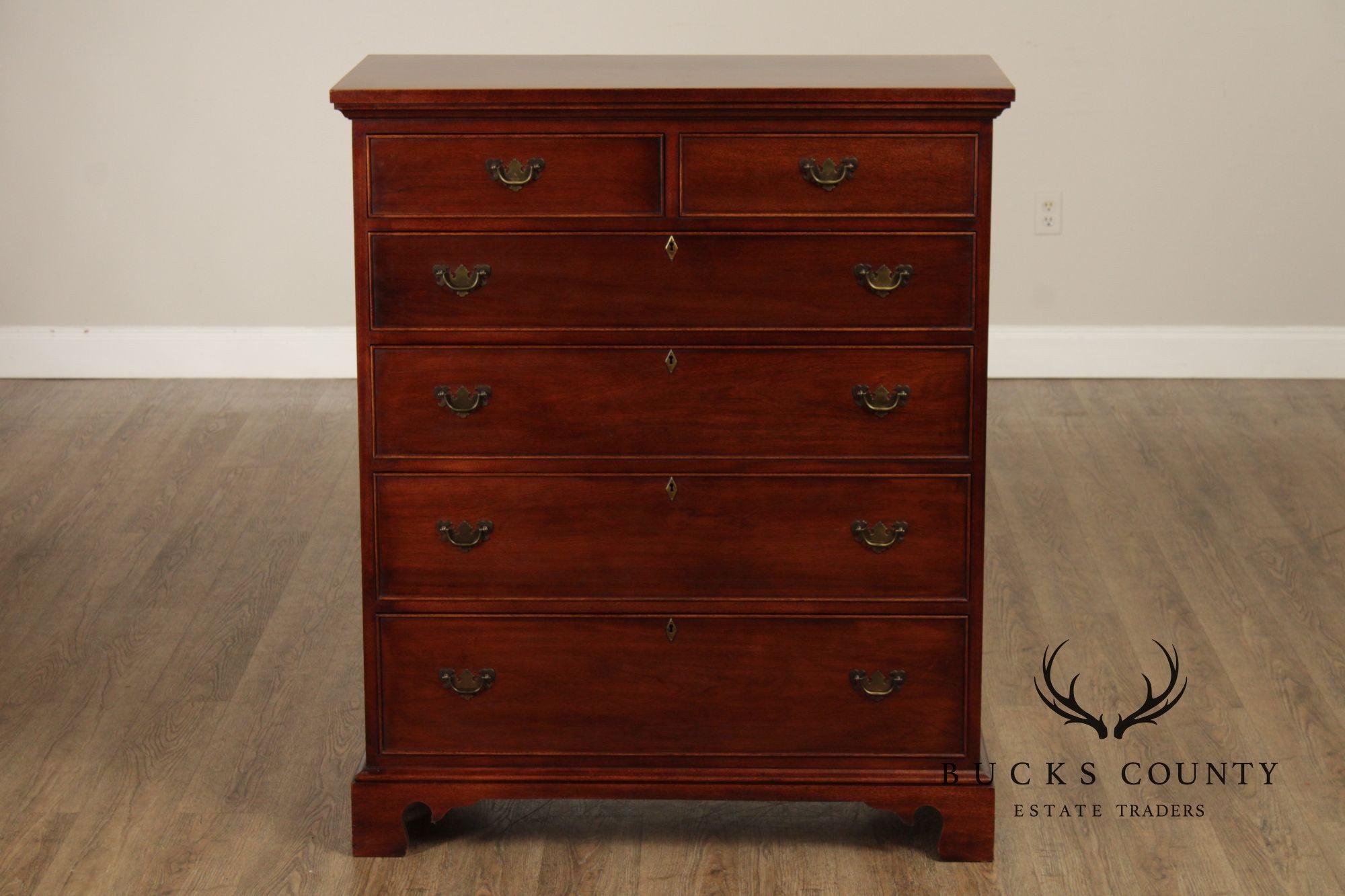 Craftique Chippendale Style Mahogany Tall Chest