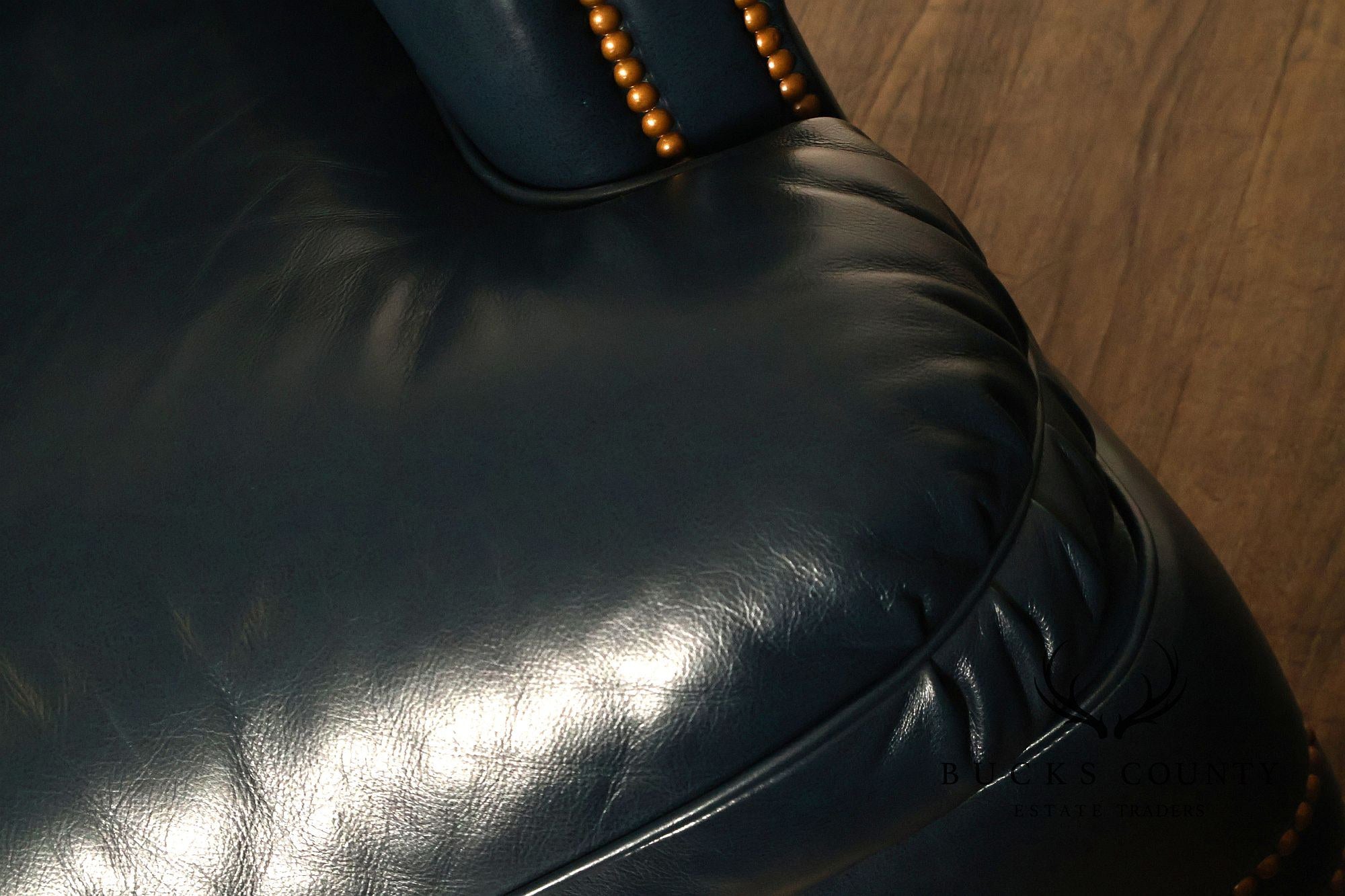 Hancock & Moore Blue Leather 'Austin' Sofa