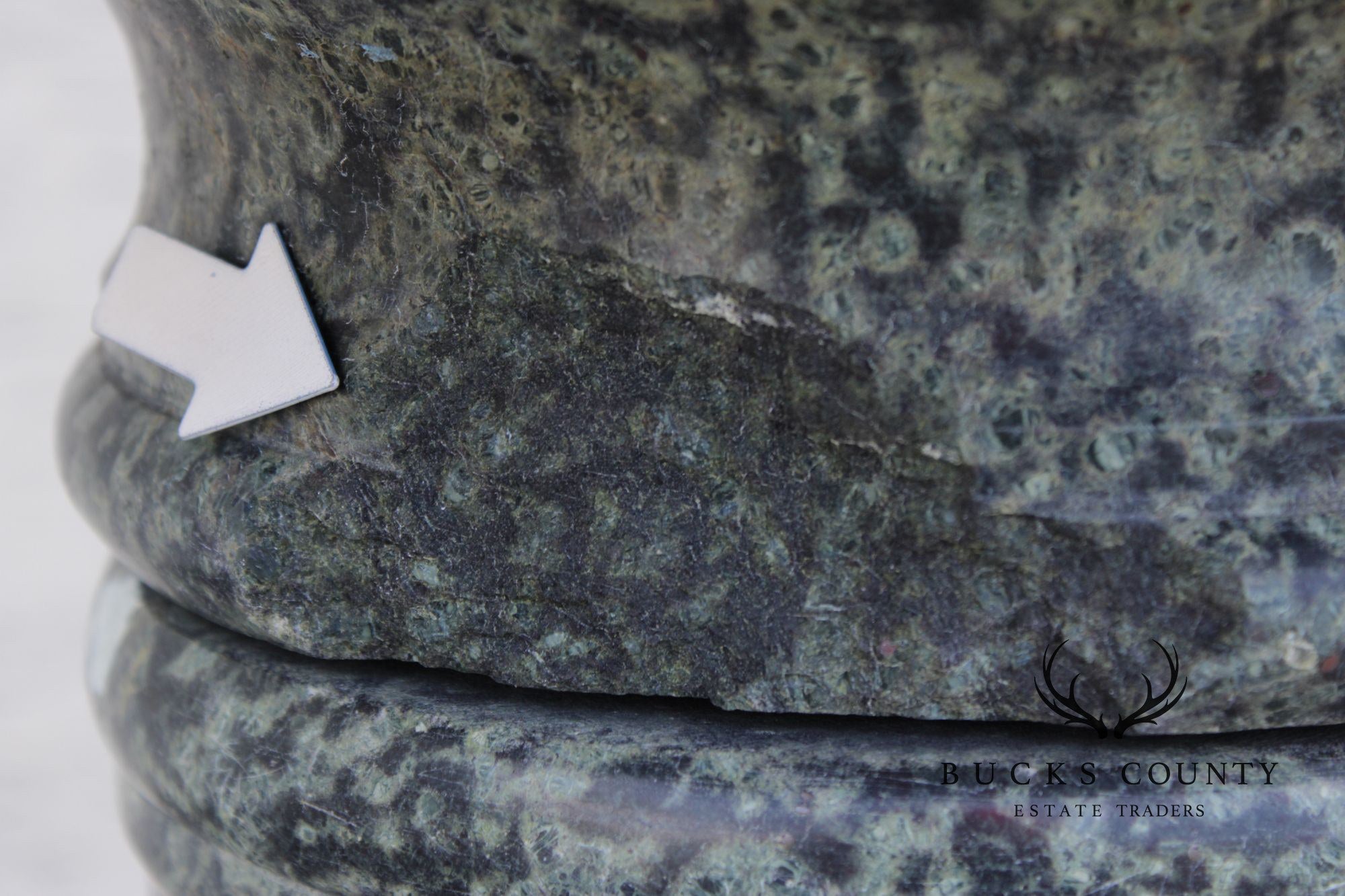 Vintage Carved Granite Pedestal Column