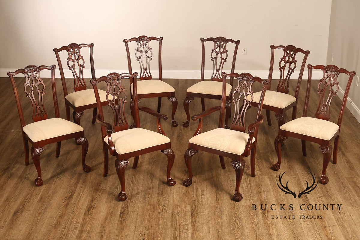 Ethan Allen '18th Century Mahogany' Set of Eight Dining Chairs