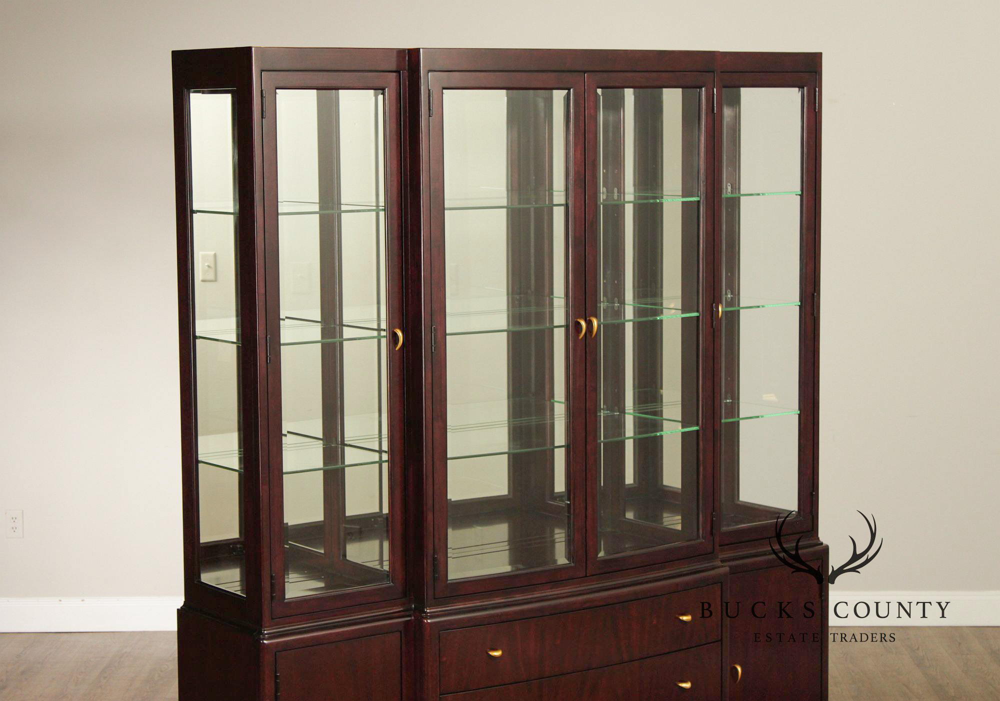 Thomasville Contemporary Style Glass Display China Cabinet