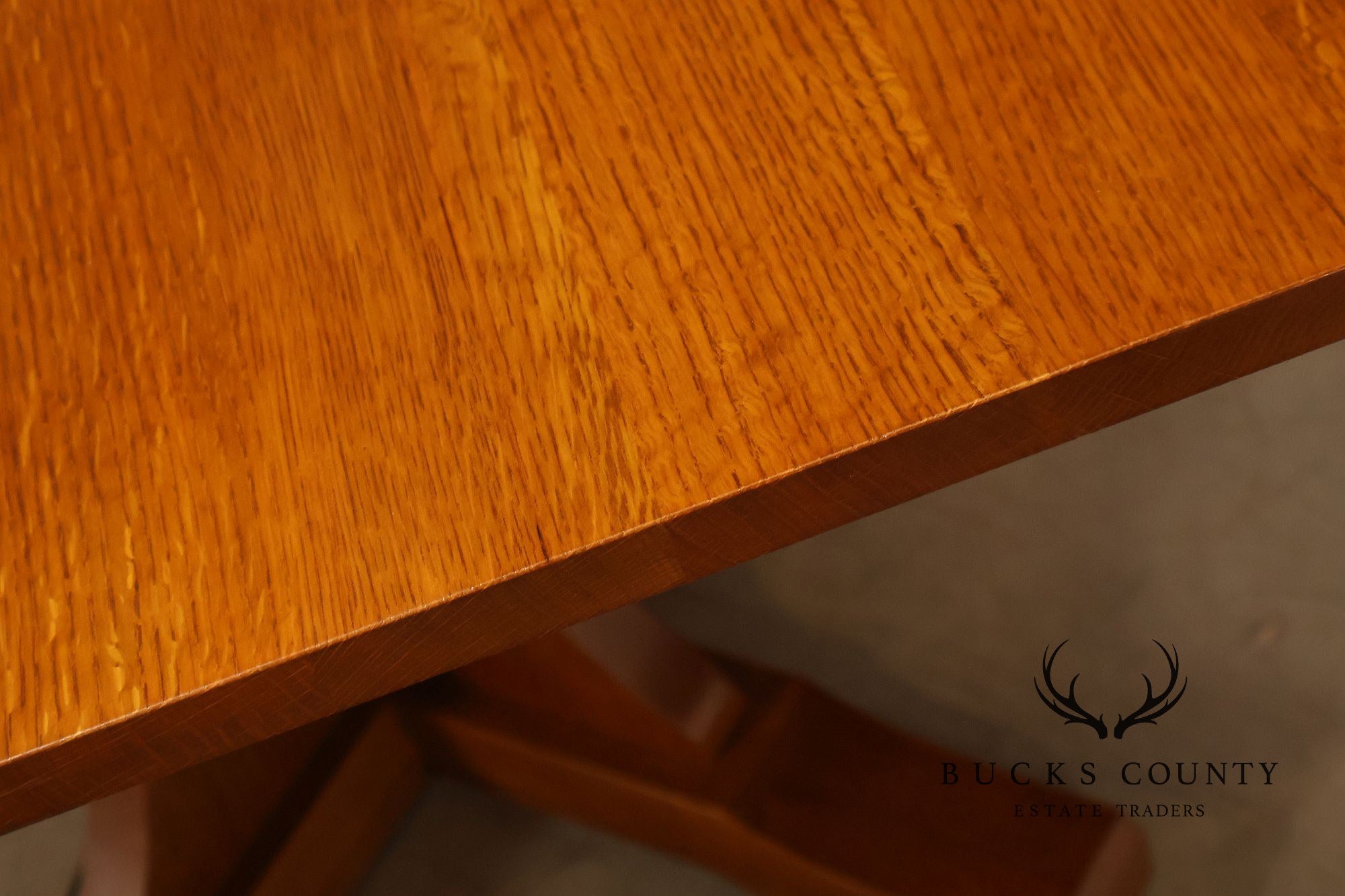 Stickley Mission Collection Oak Double Pedestal Dining Table