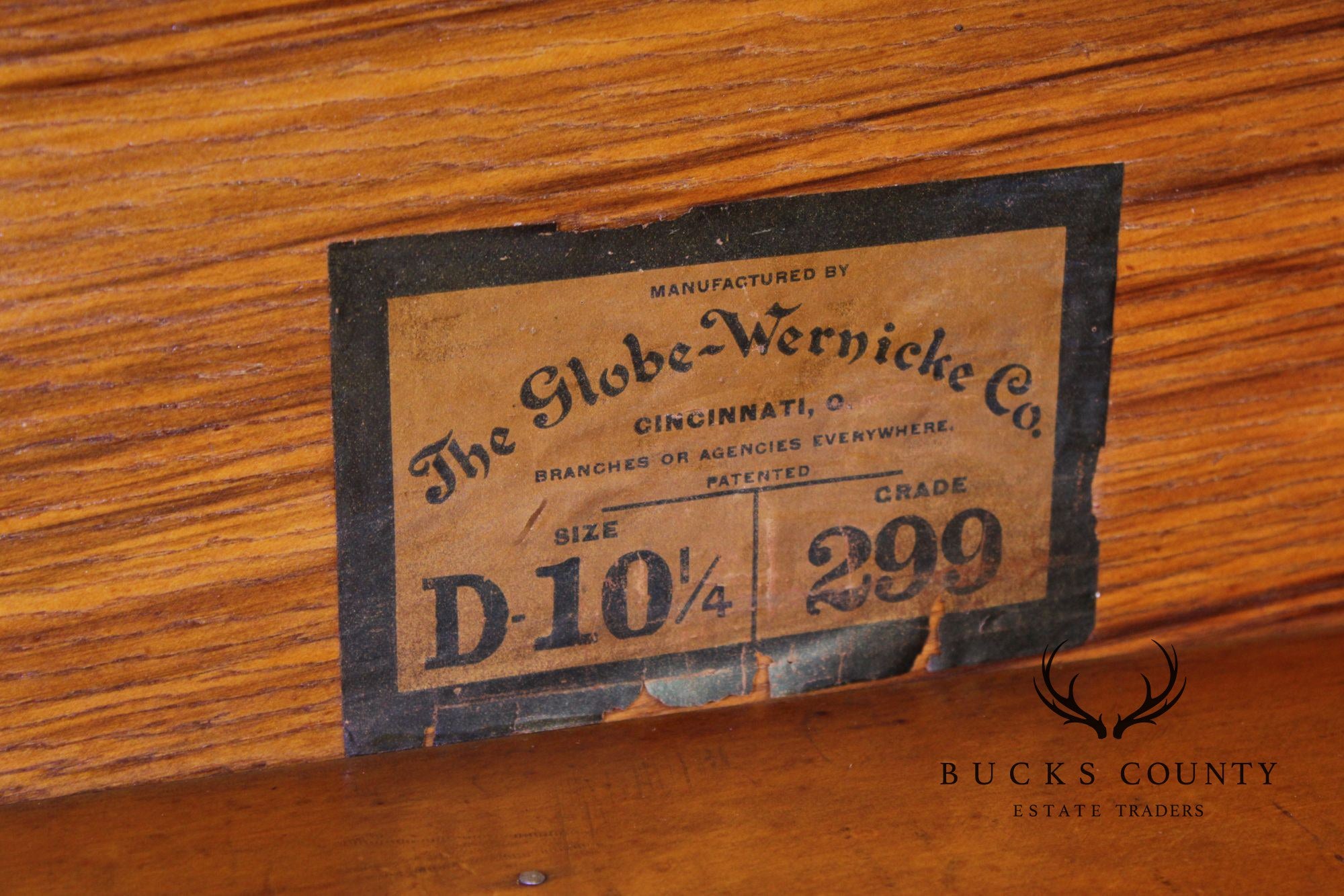 Globe Wernicke Oak Five-Stack Barrister Bookcase