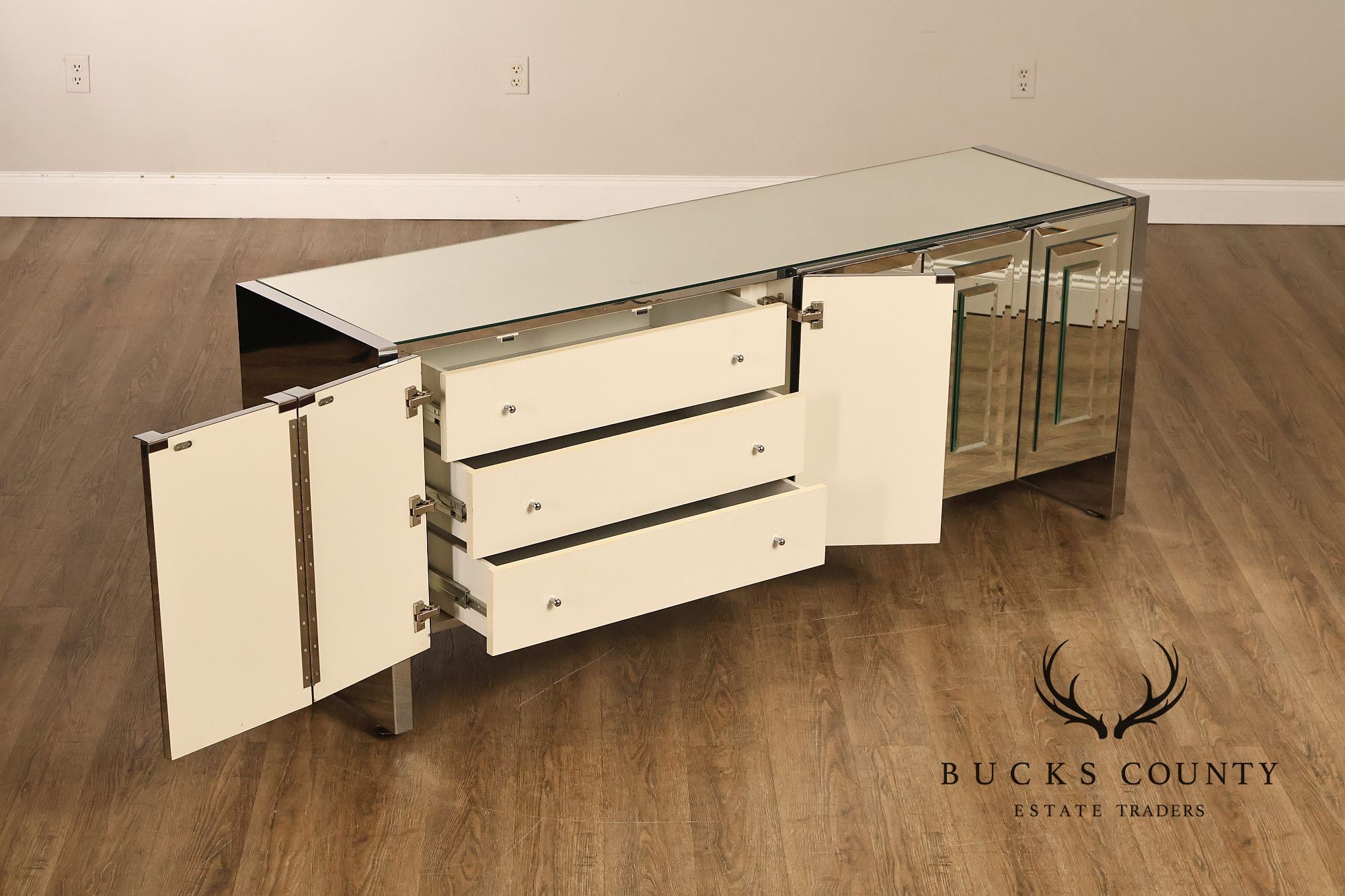 Ello Hollywood Regency Mirrored Dresser or Sideboard