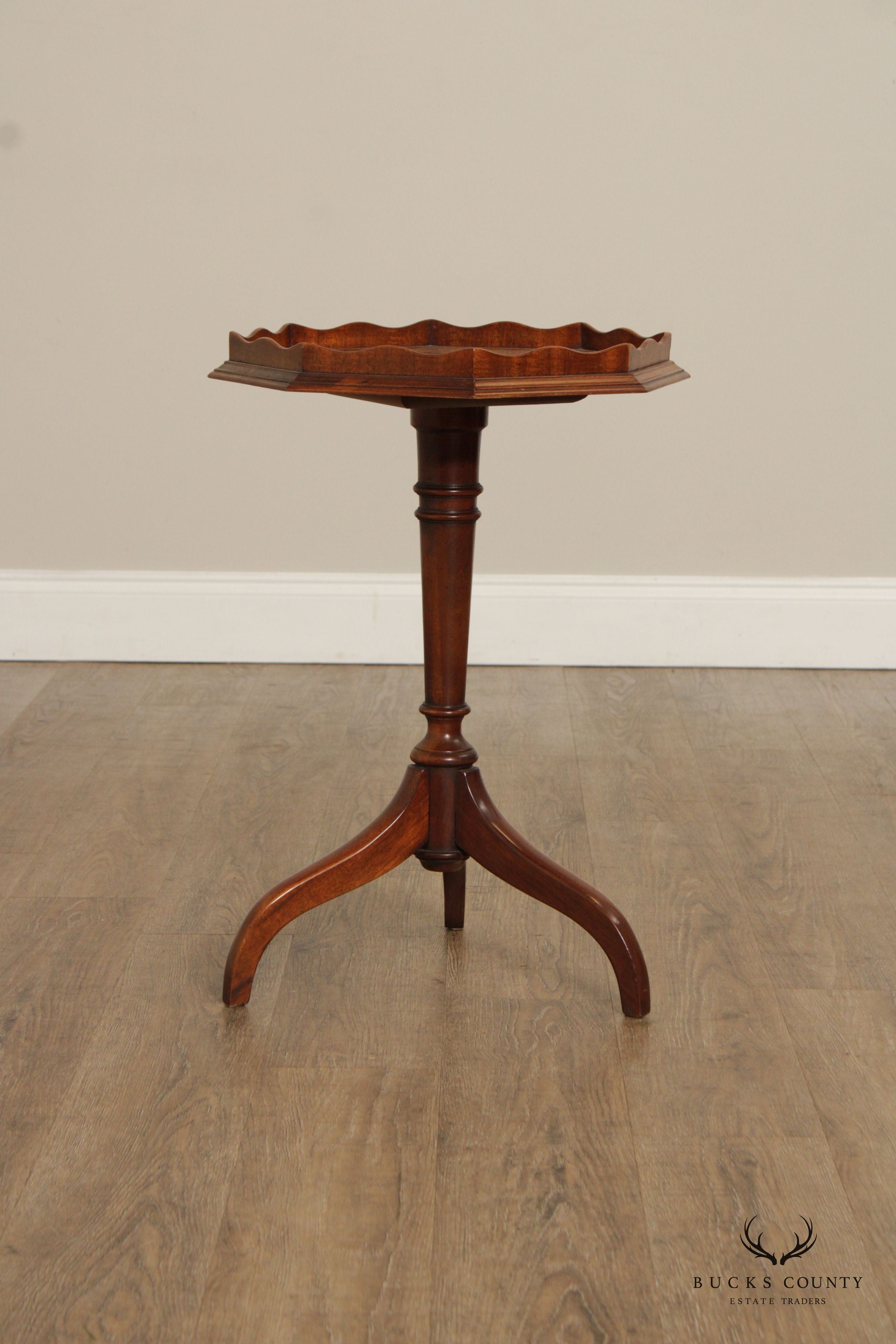 Colonial Revival Mahogany Octagonal Candlestand