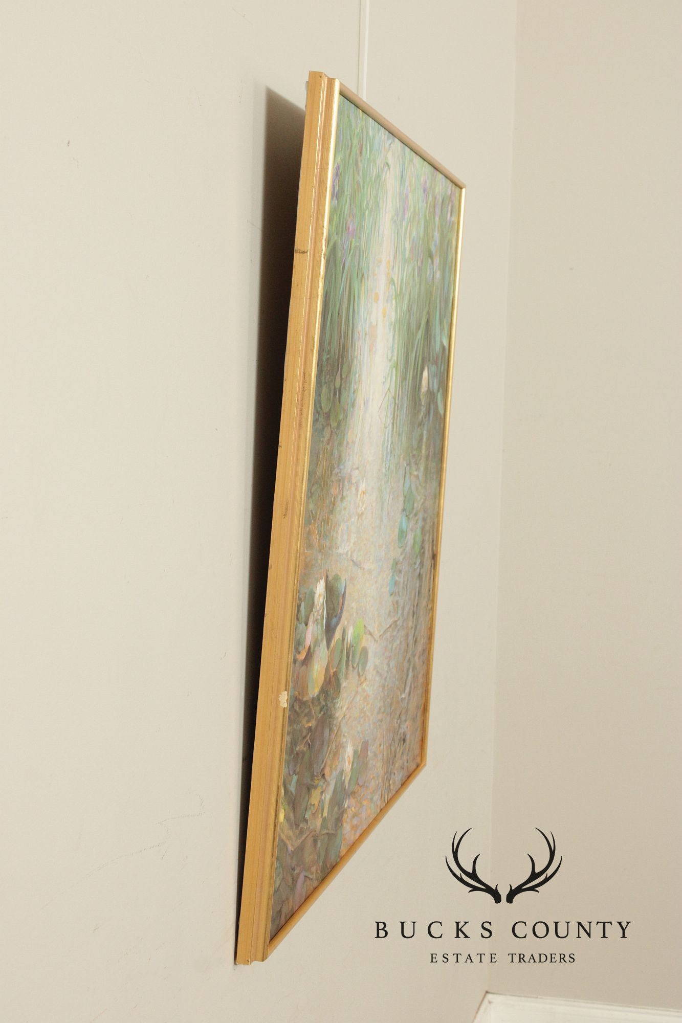 Walter Greer Oil Painting, 'Pond with Galinule'