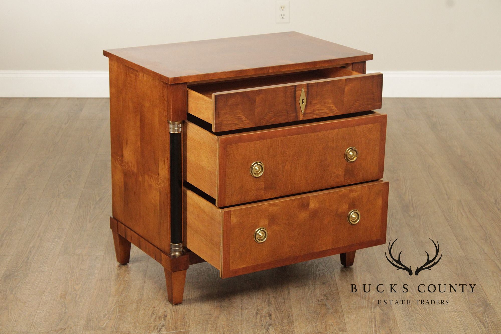 Century Furniture Biedermeier Style Pair of Bedside Chests