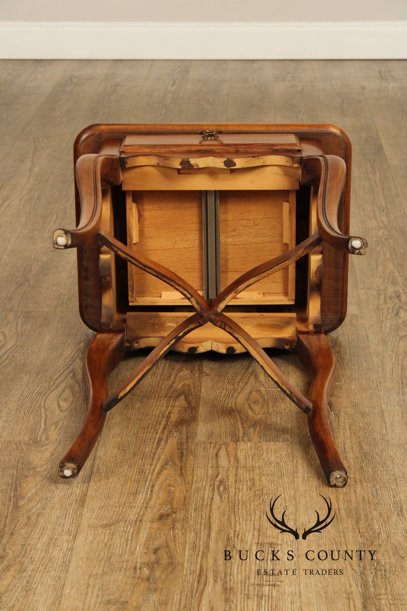 French Louis XV Style Cherry One Drawer Side Table Or Nightstand
