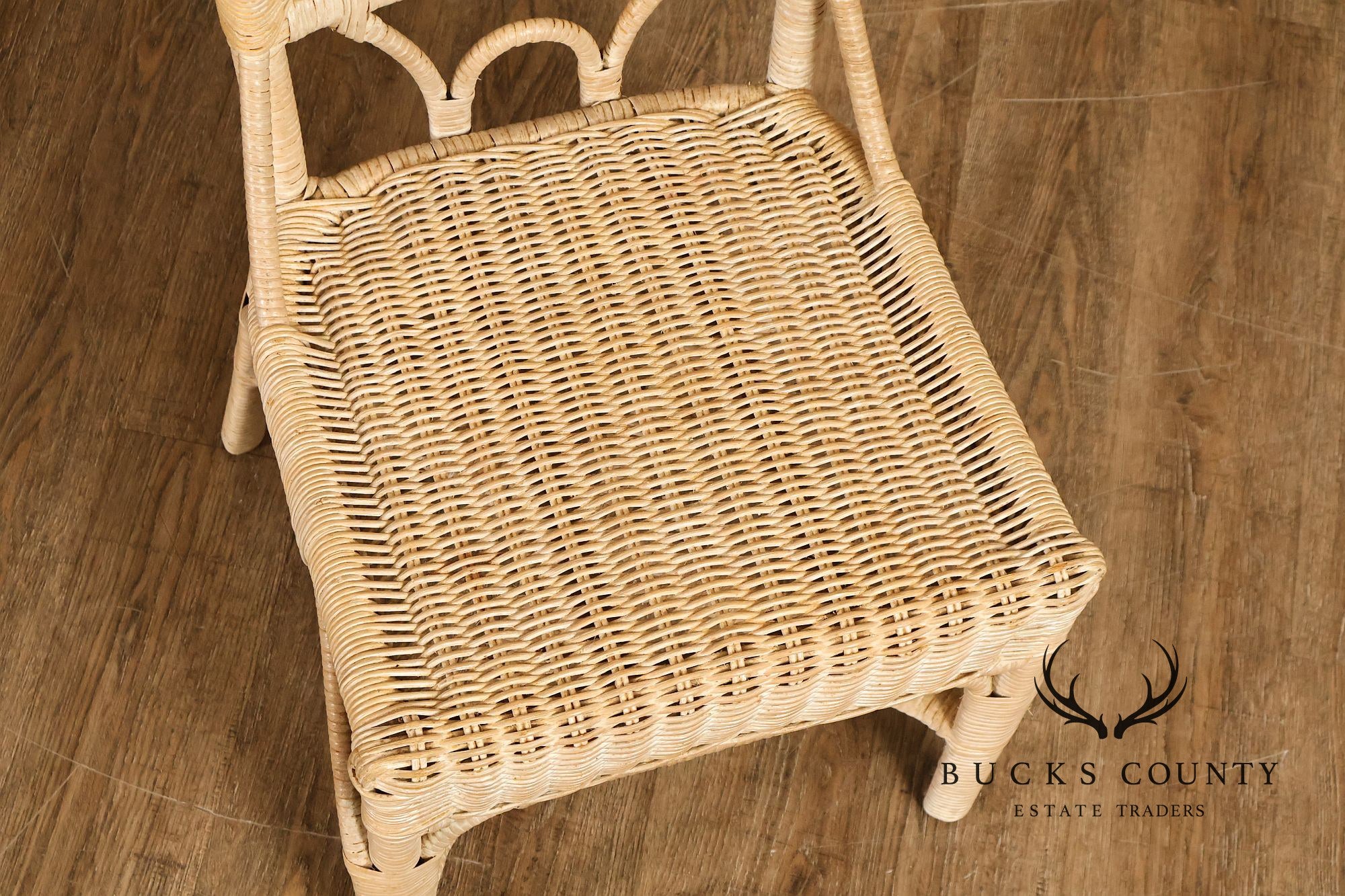 Lexington Henry Link Wicker Vanity Or Writing Desk and Chair