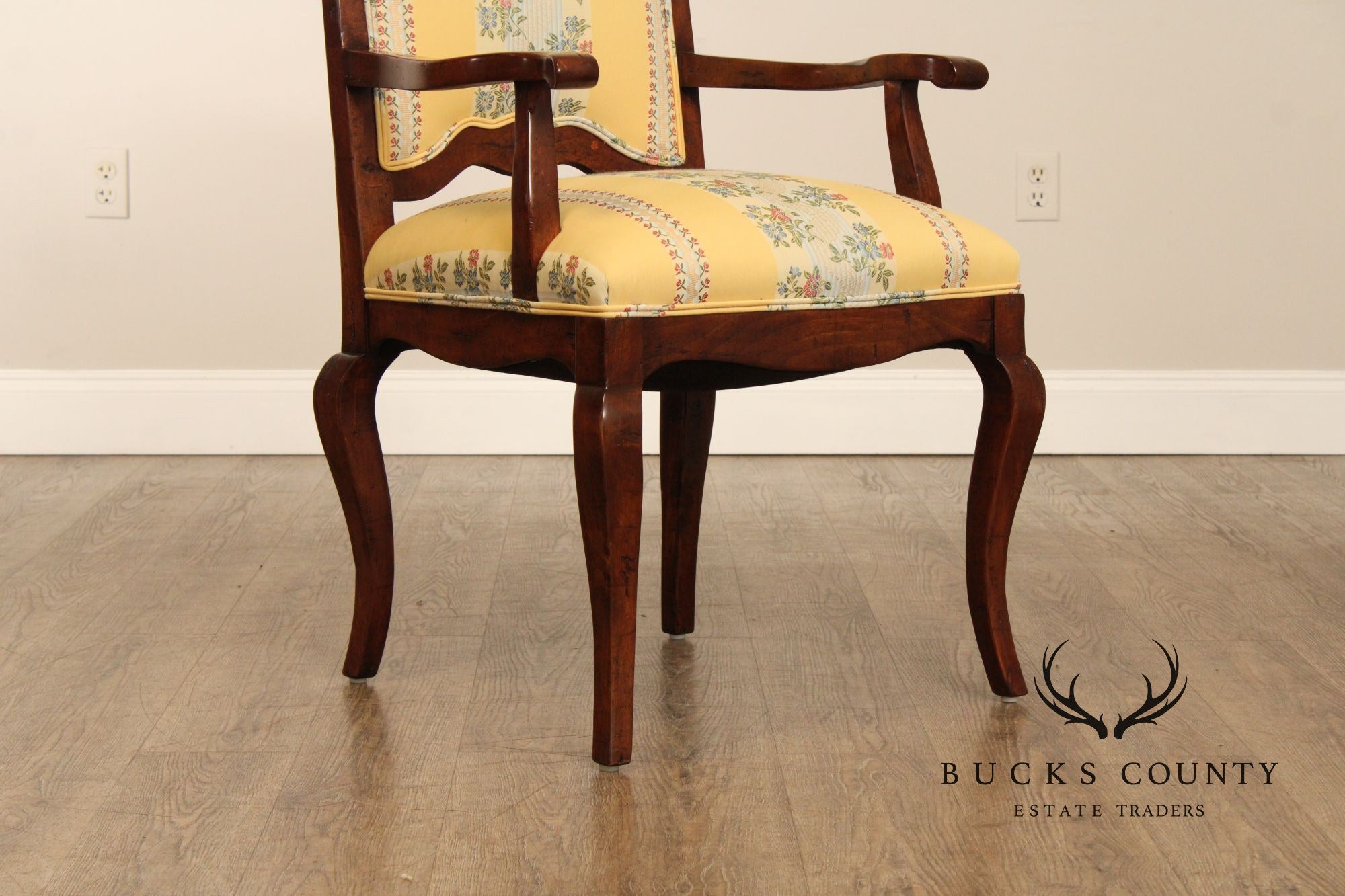 Guy Chaddock French Country Style Set Of Eight Ladder Back Dining Chairs