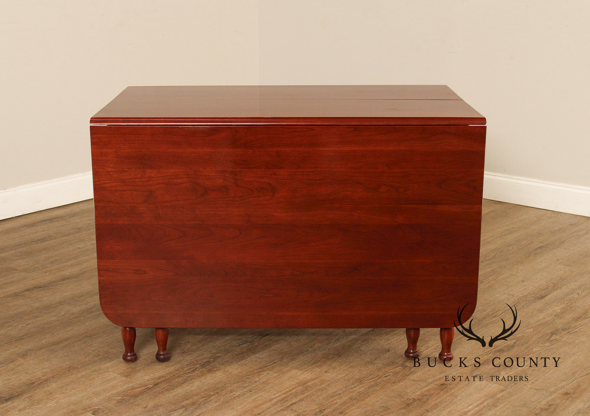 Sheraton Style Cherry Drop-Leaf Extendable Dining Table