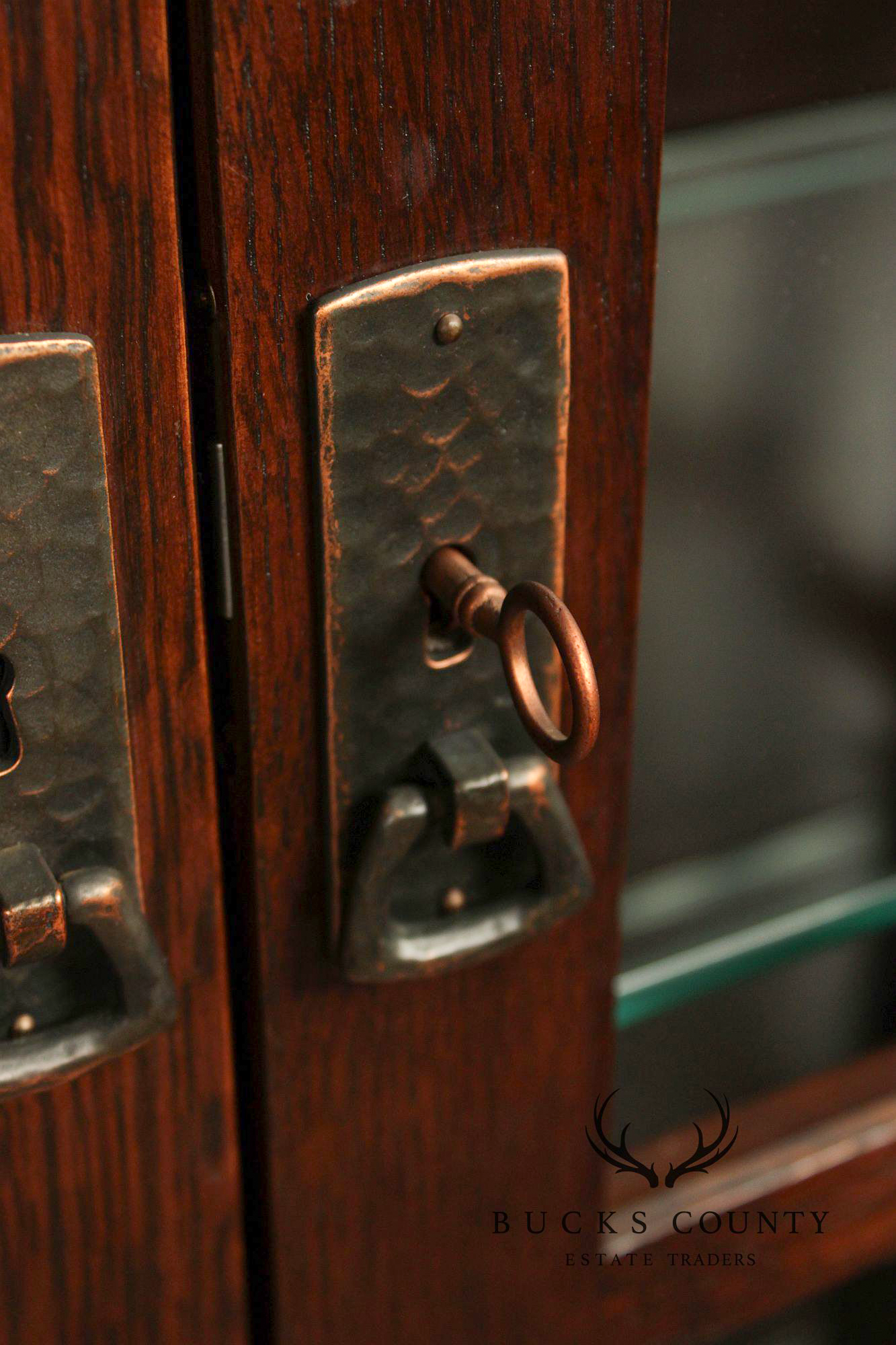 Stickley Mission Collection Oak Lighted Display Cabinet