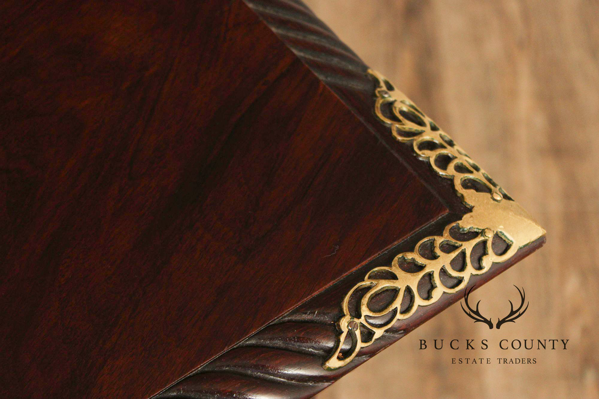 Antique Anglo Indian Carved Executive Desk