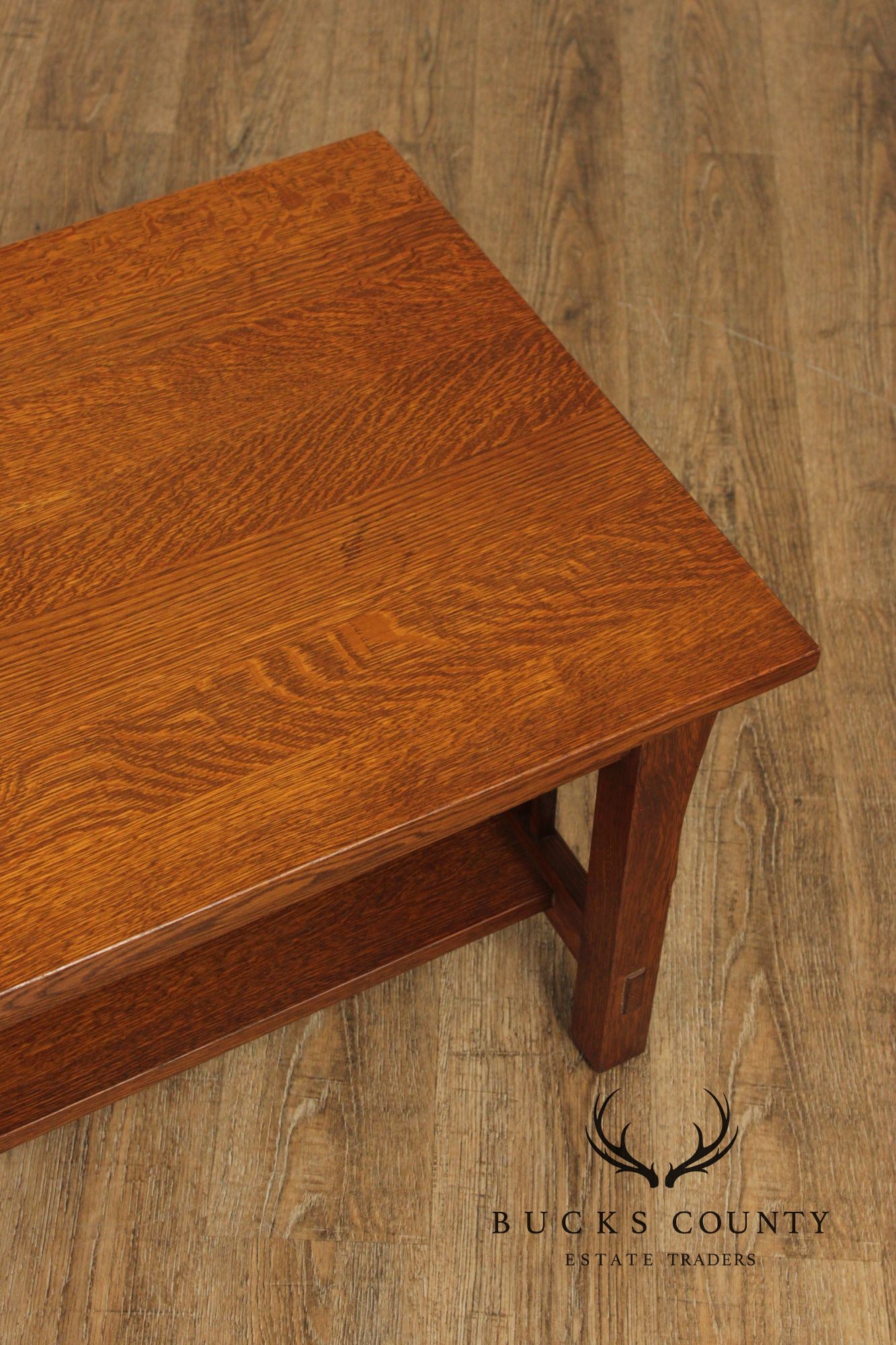 Stickley Mission Collection Oak Spindle Coffee Table