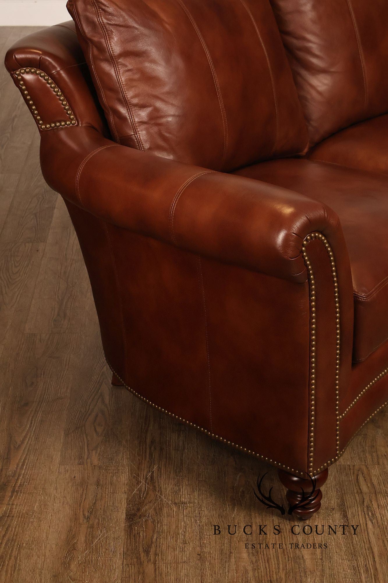 Bradington Young Richardson Stationary Leather Sofa