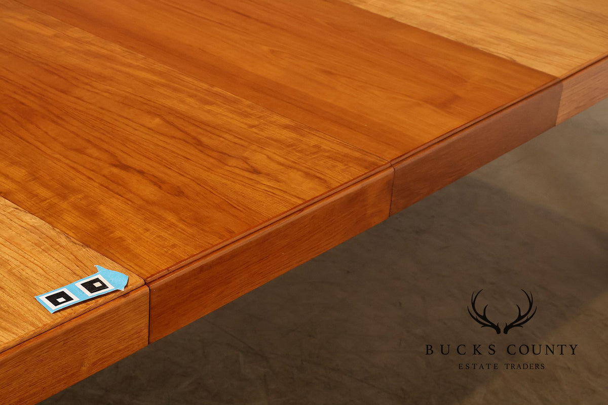 N. Eilersen A/S Danish Modern Teak Extension Dining Table With Two Leaves