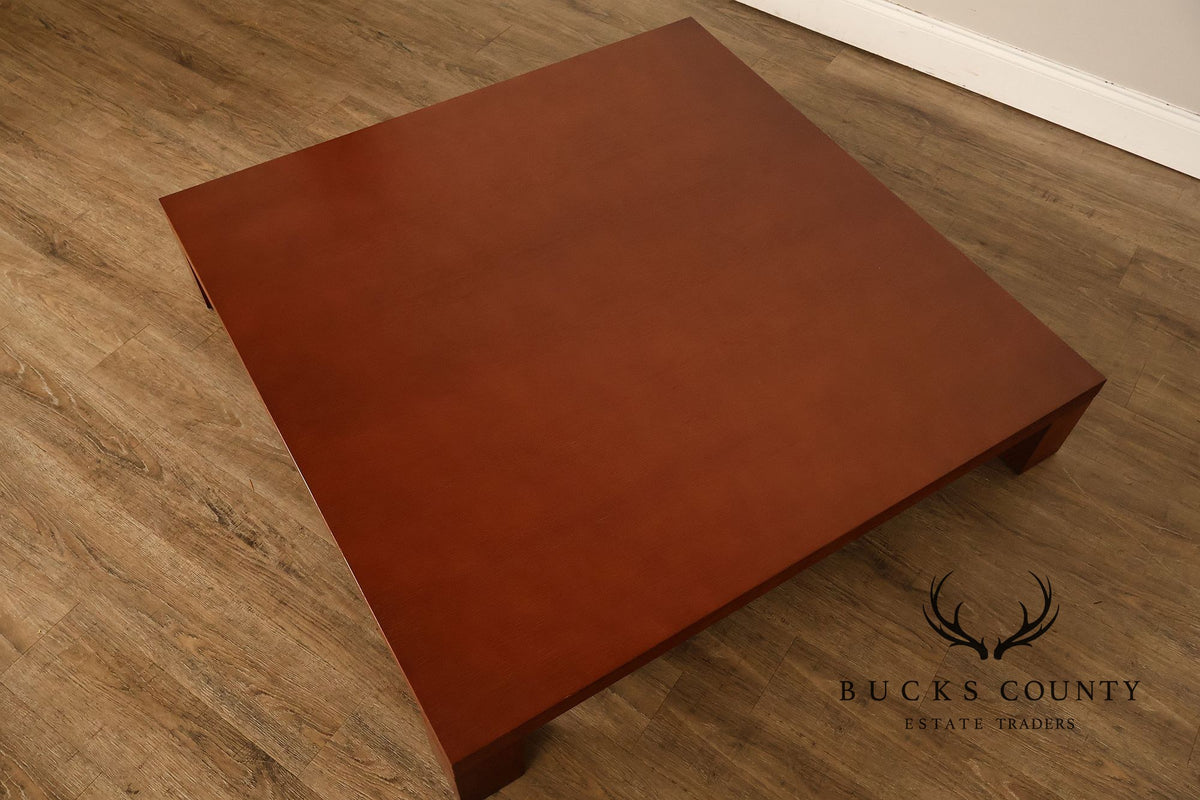 Modern Low Profile Square Coffee Table
