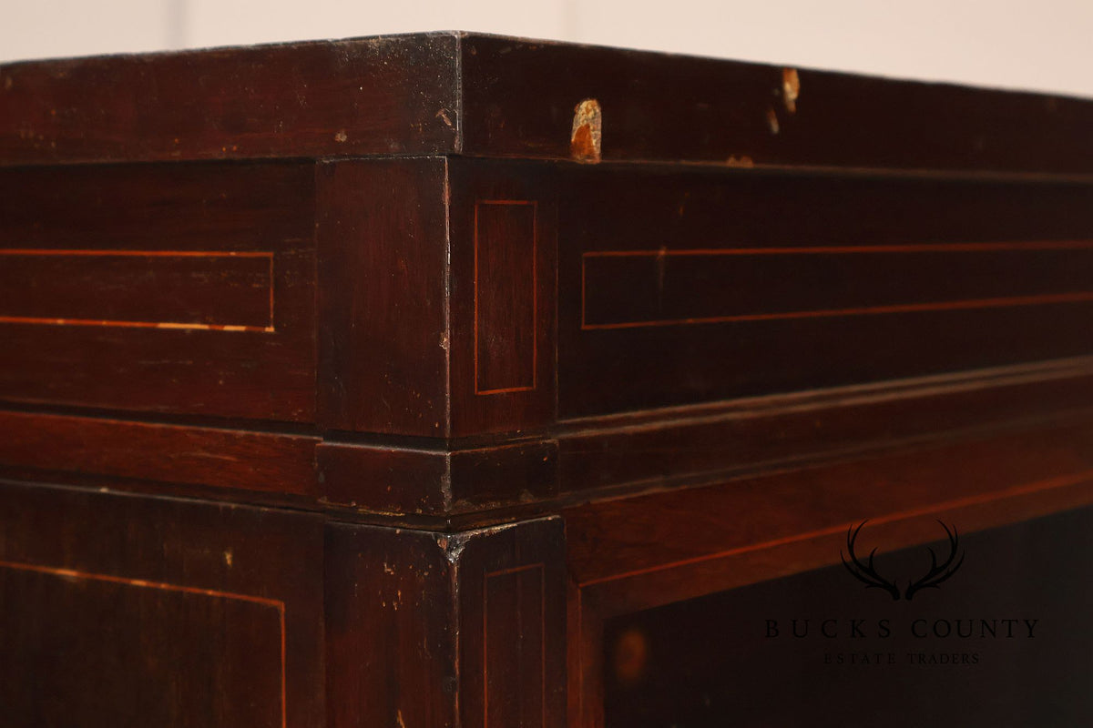 Antique Globe Wernicke Mahogany Four-Stack Barrister Bookcase