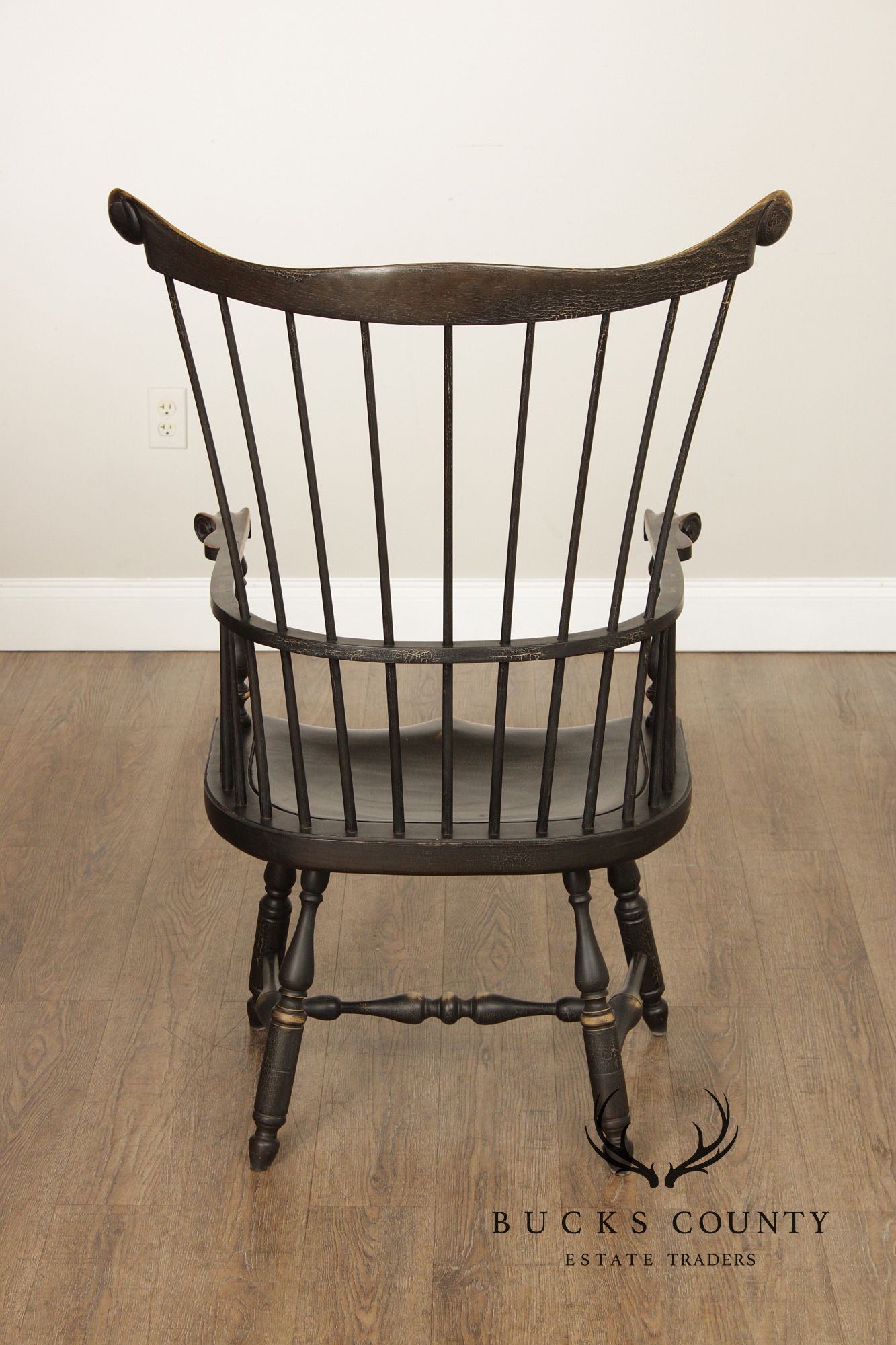 Ashlen Pair of Crackle Painted Windsor Armchairs