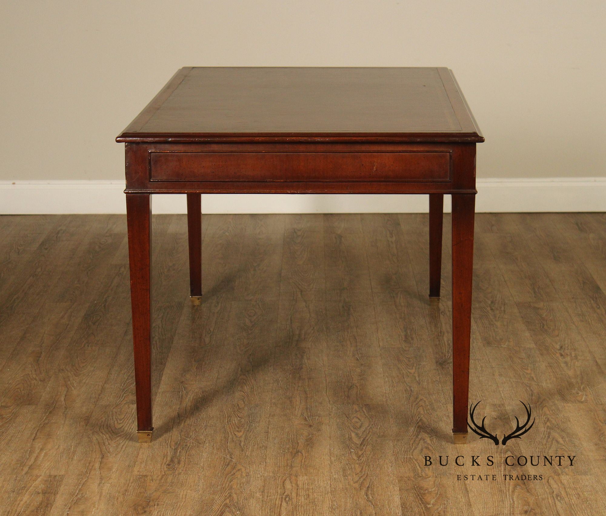 Regency Style Vintage Leather Top Mahogany Writing Desk