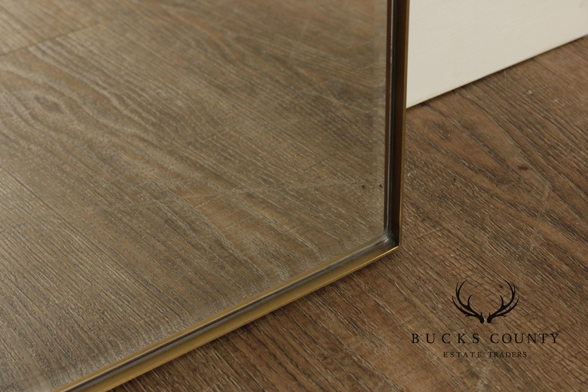 Crate & Barrel 'Edge' Brass Arch Wall Mirror