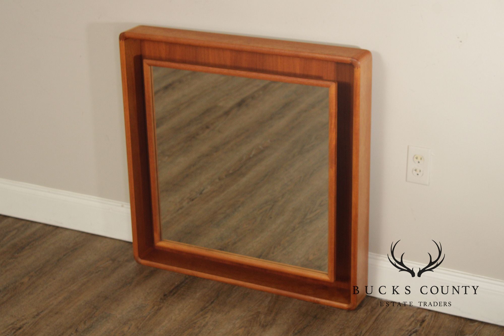 Pedersen & Hansen Mid-Century Modern Illuminated Teak Wall Mirror