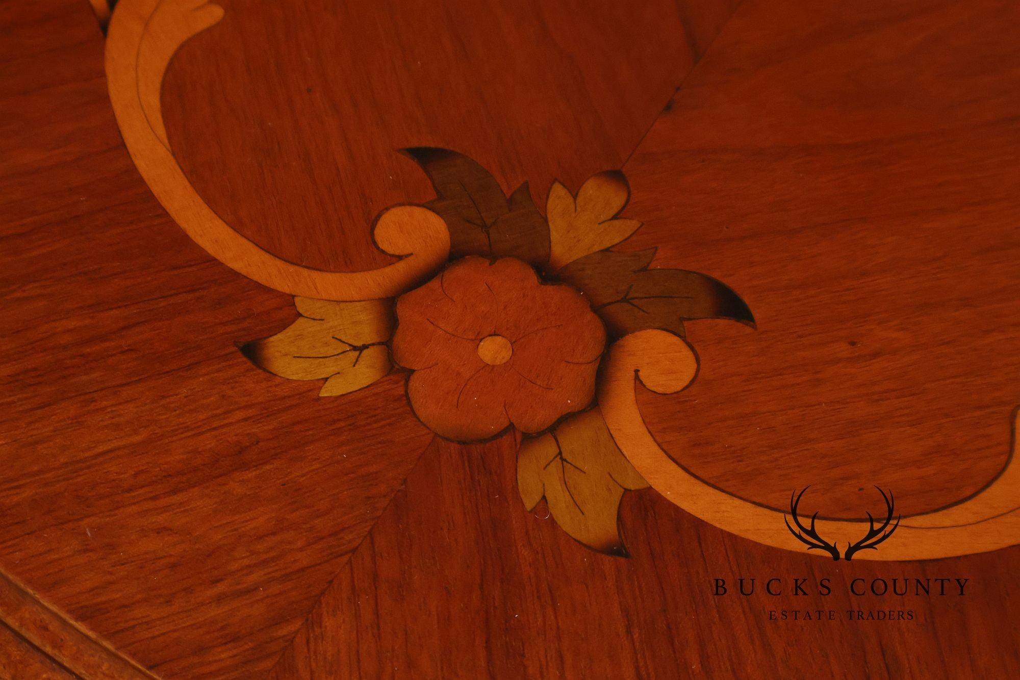 French Louis XV Style Marquetry Inlaid Nightstand