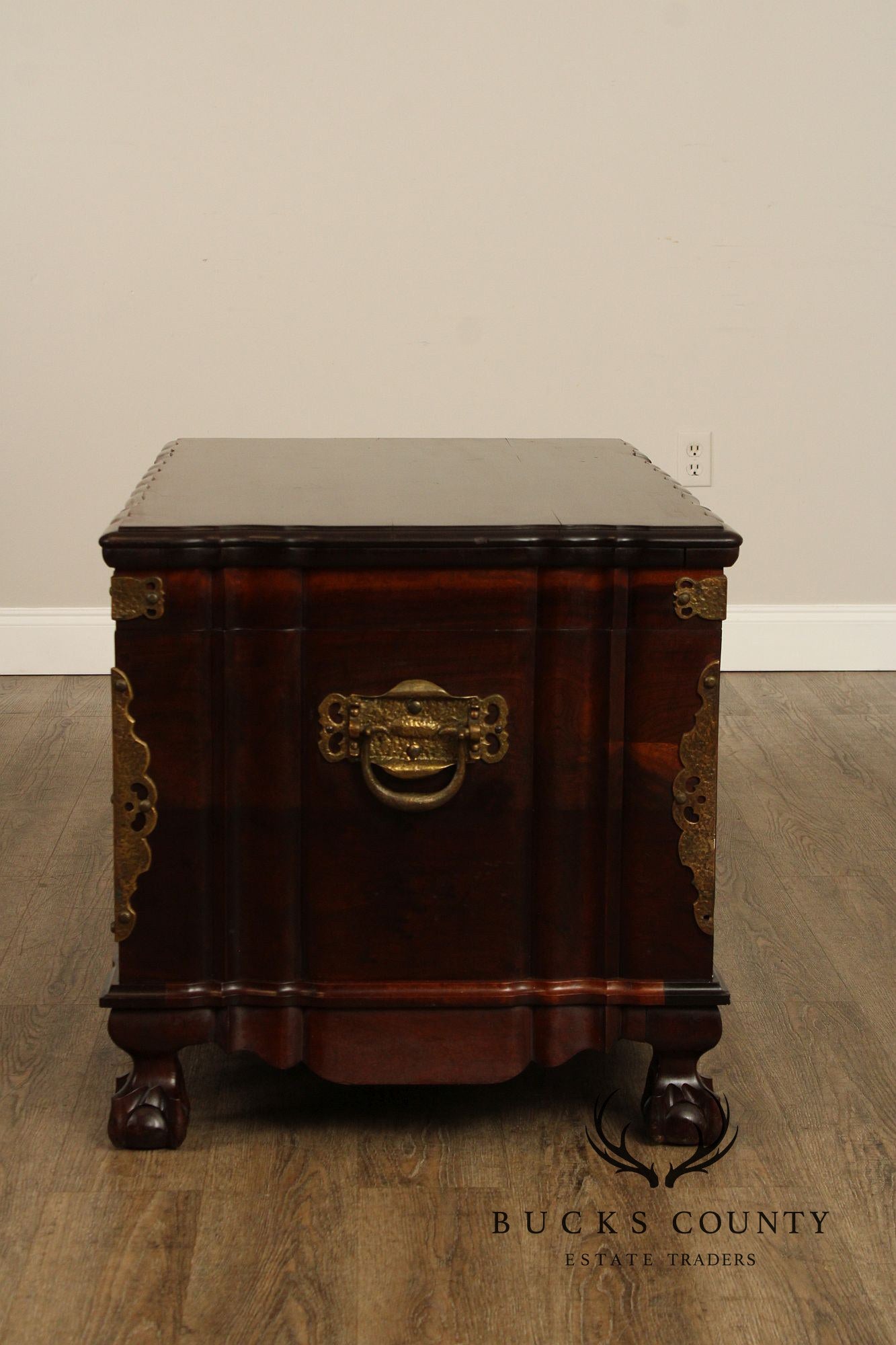 Colonial Style Hardwood And Cedar Trousseau Chest