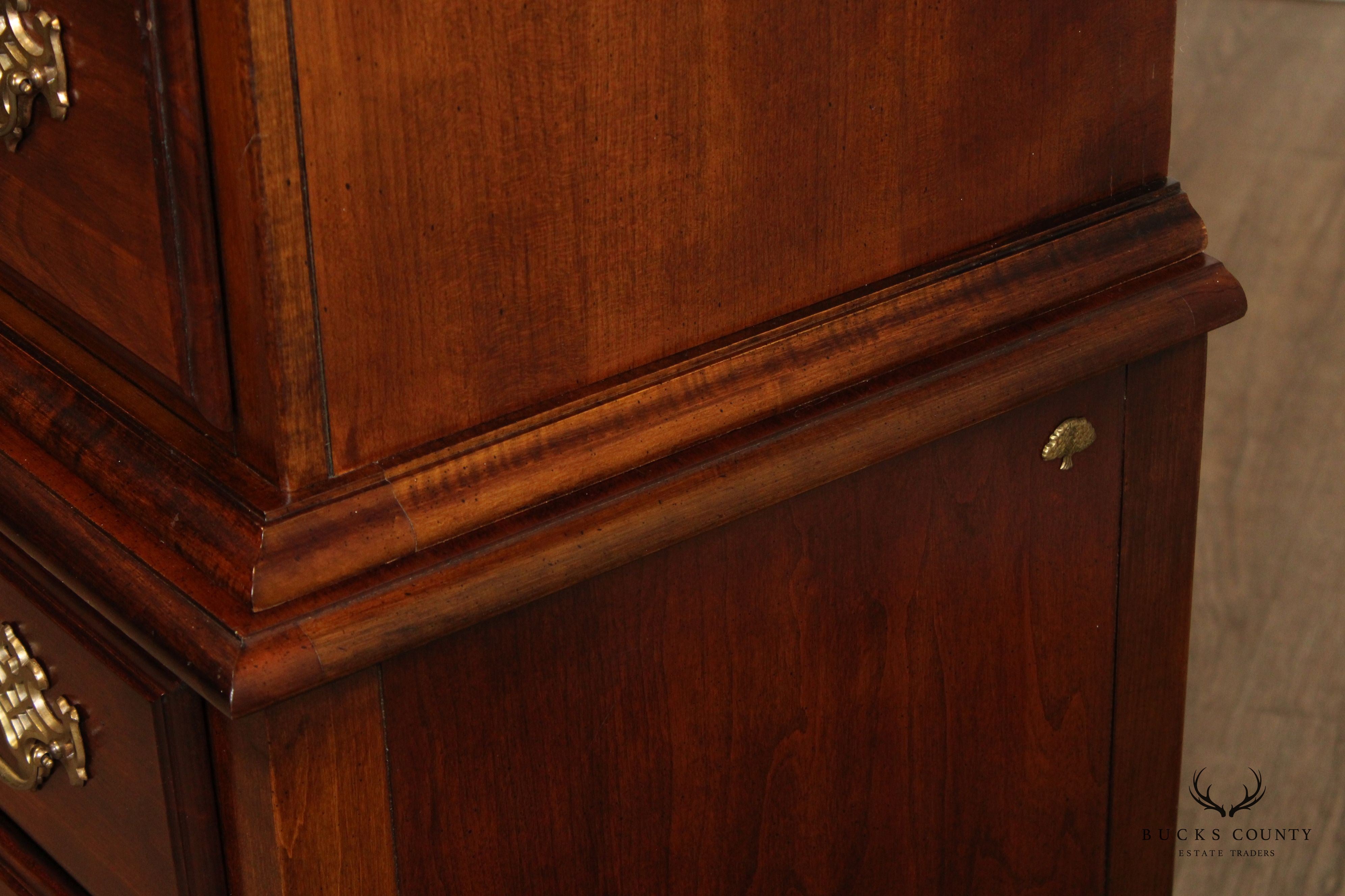 American Drew Queen Anne Style Cherry Highboy Chest