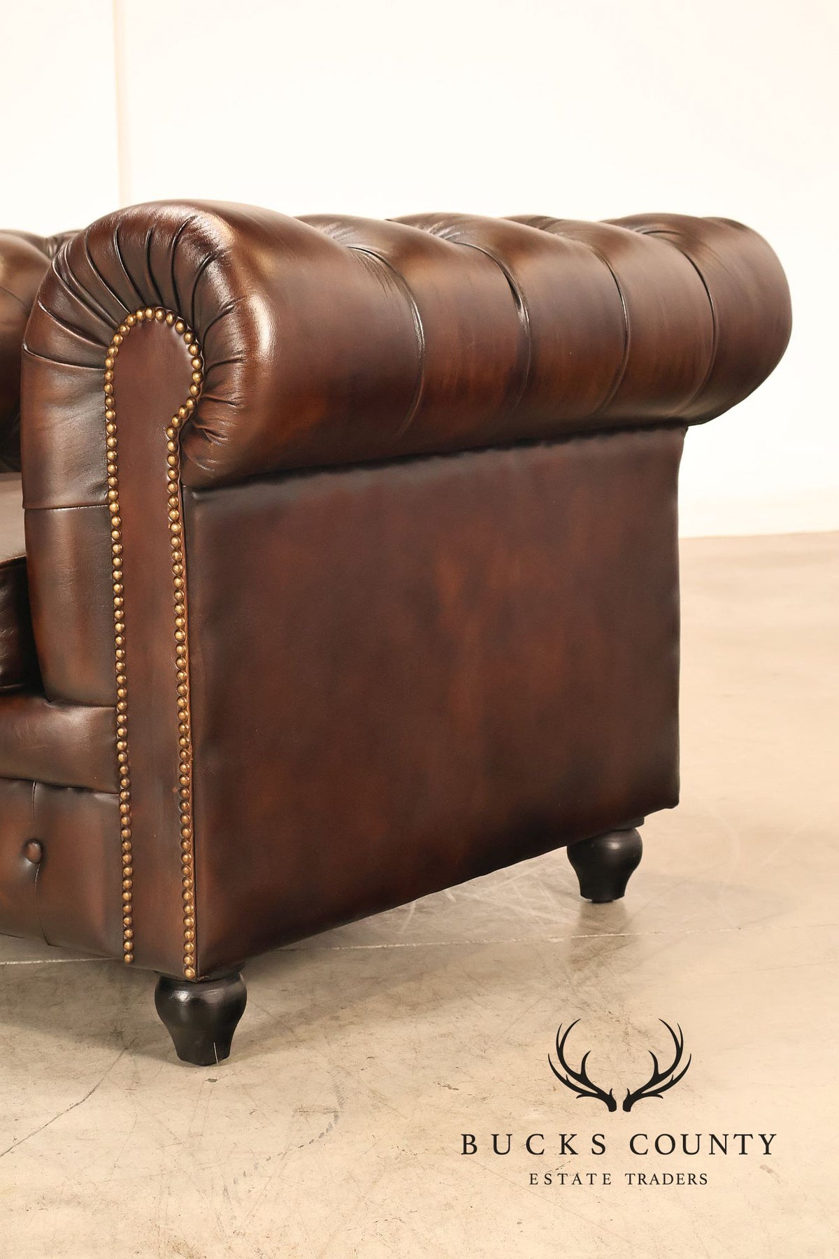 Distressed Brown Single Seater Cushion Chesterfield